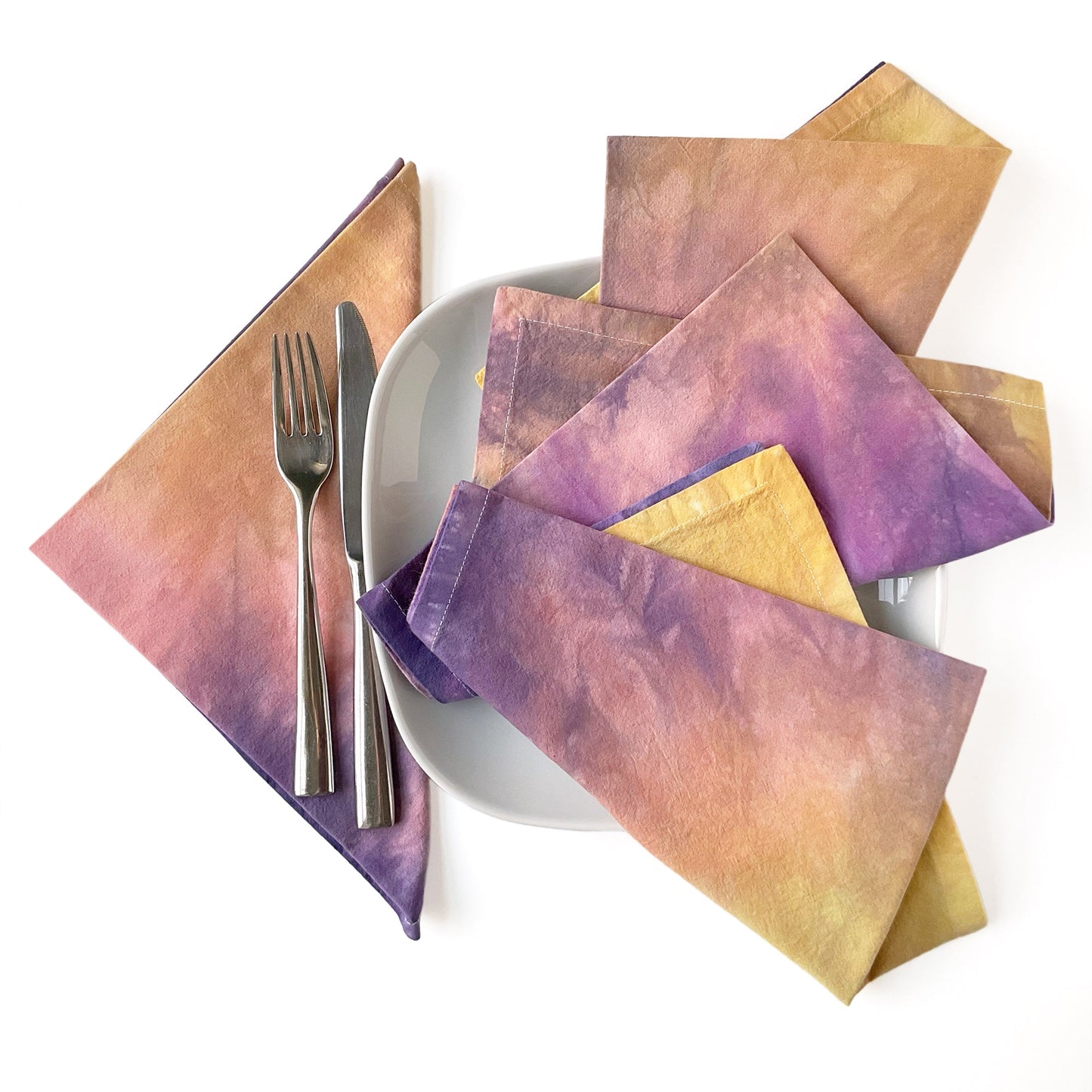 Flour Sack Napkins in Sunset Shades - Sherri O Designs