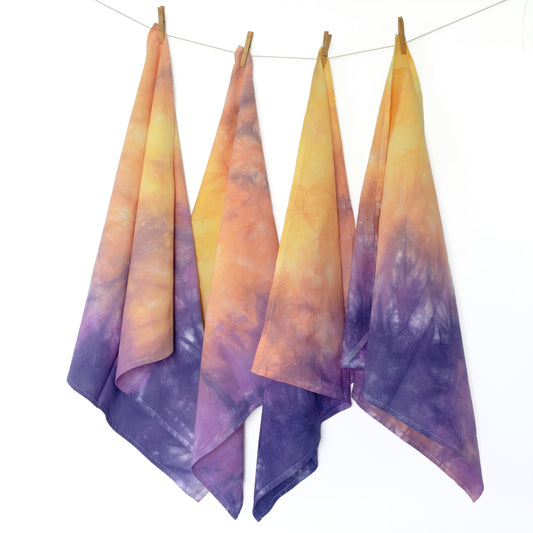 Flour Sack Tea Towels in Sunset Colors - Sherri O Designs