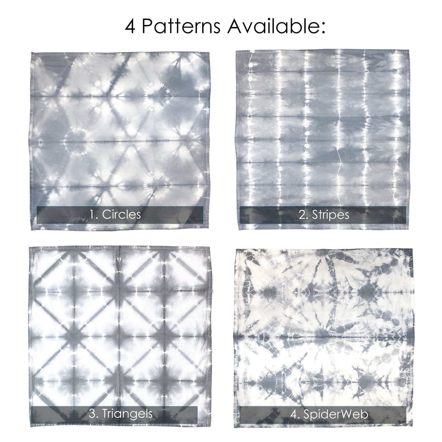Grey Shibori Flour Sack Tea Towels - Sherri O Designs