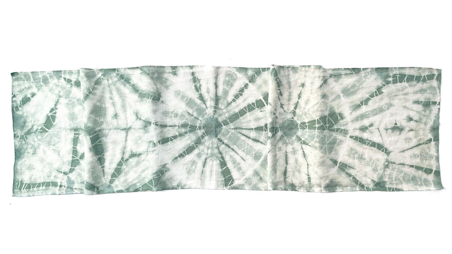 Linen Spiderweb Shibori Table Runner - Sherri O Designs