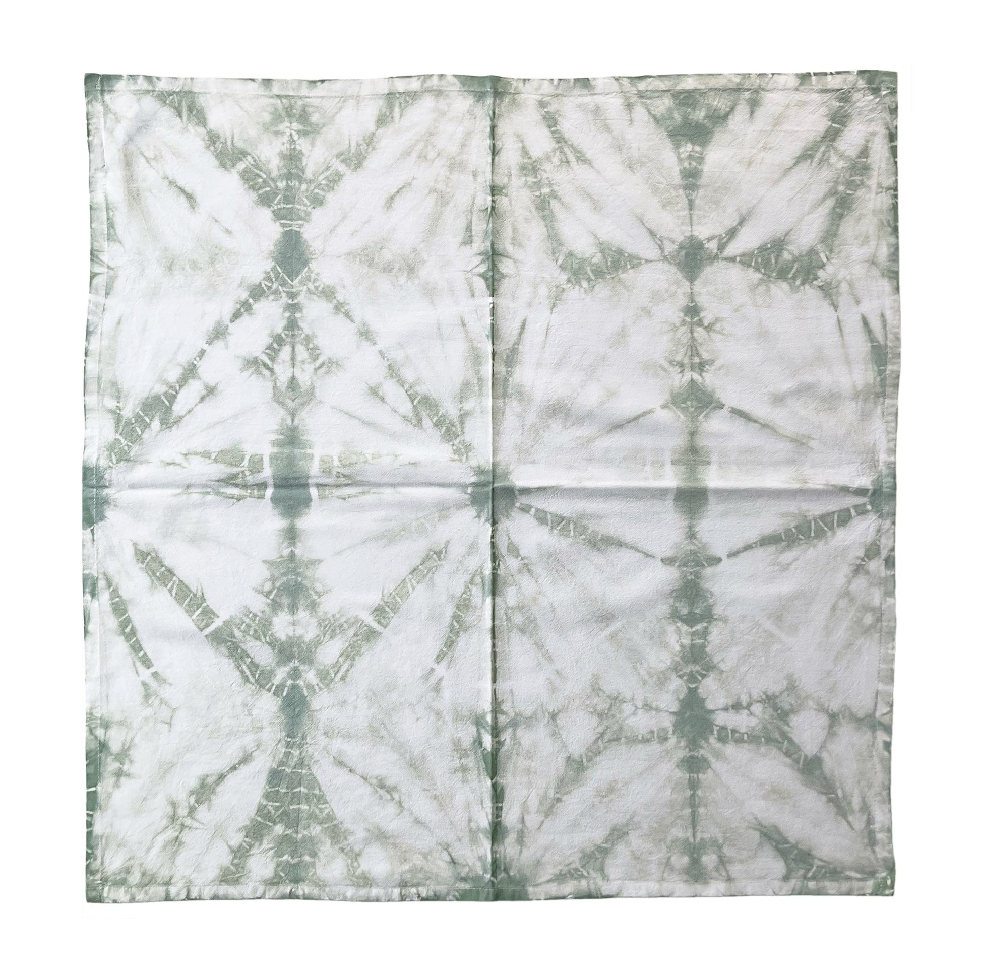 Sage Green Shibori Flour Sack Tea Towels - Sherri O Designs