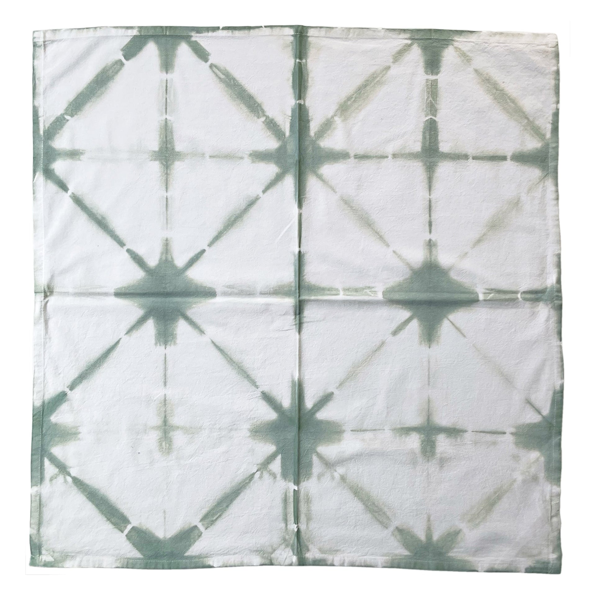 Sage Green Shibori Flour Sack Tea Towels - Sherri O Designs