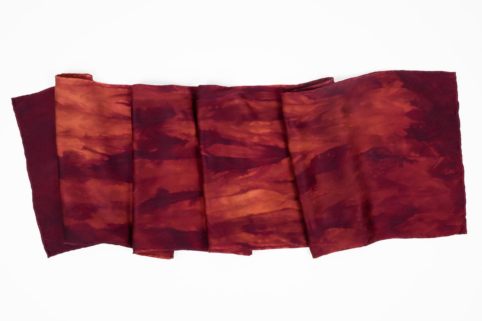 Autumn Red Silk Scarf - Sherri O Designs