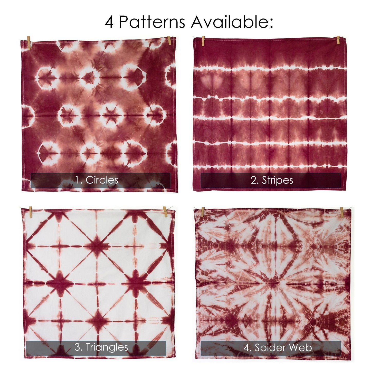 Barn Red Shibori Flour Sack Tea Towels - Sherri O Designs