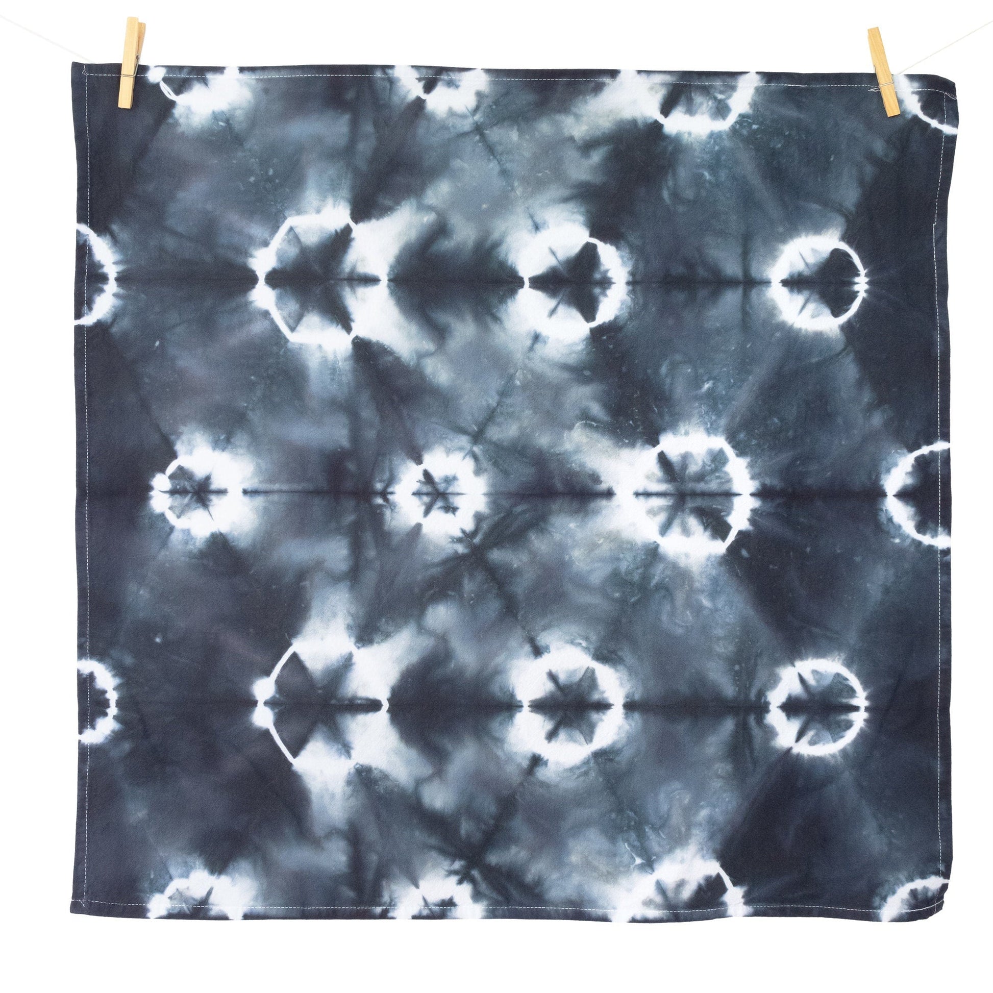 Black and White Shibori Flour Sack Tea Towels - Sherri O Designs