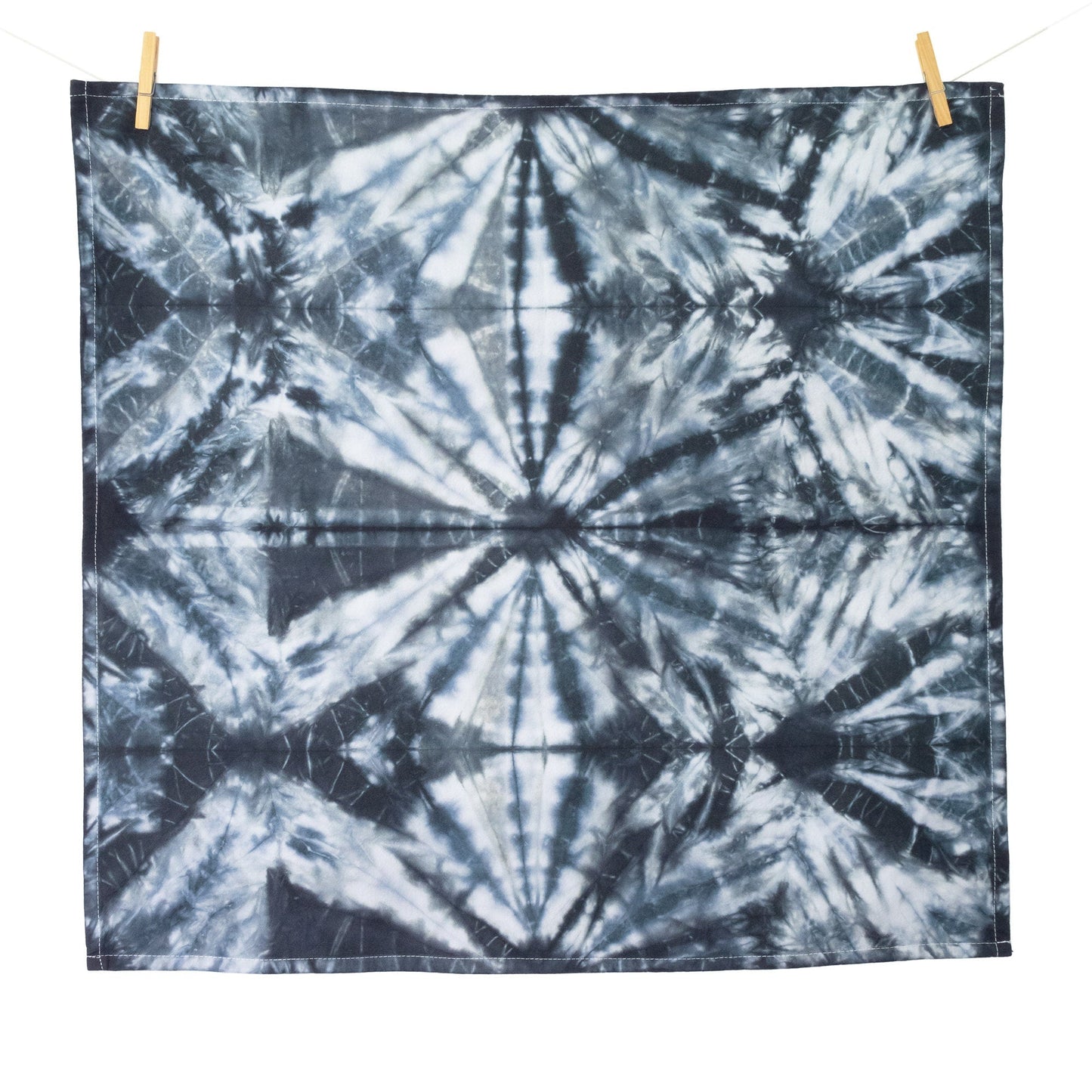 Black and White Shibori Flour Sack Tea Towels - Sherri O Designs