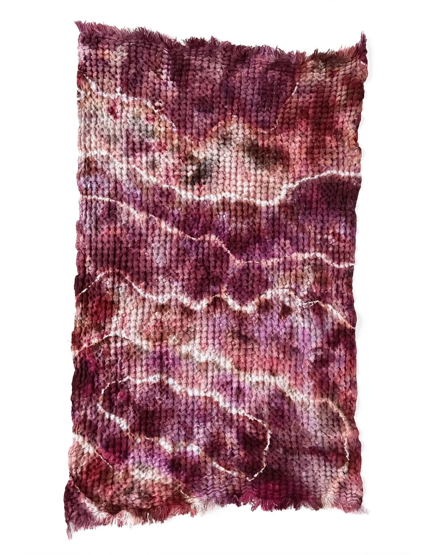 Cozy Waffle Bath Towels in Red Tie Dye - Sherri O Designs