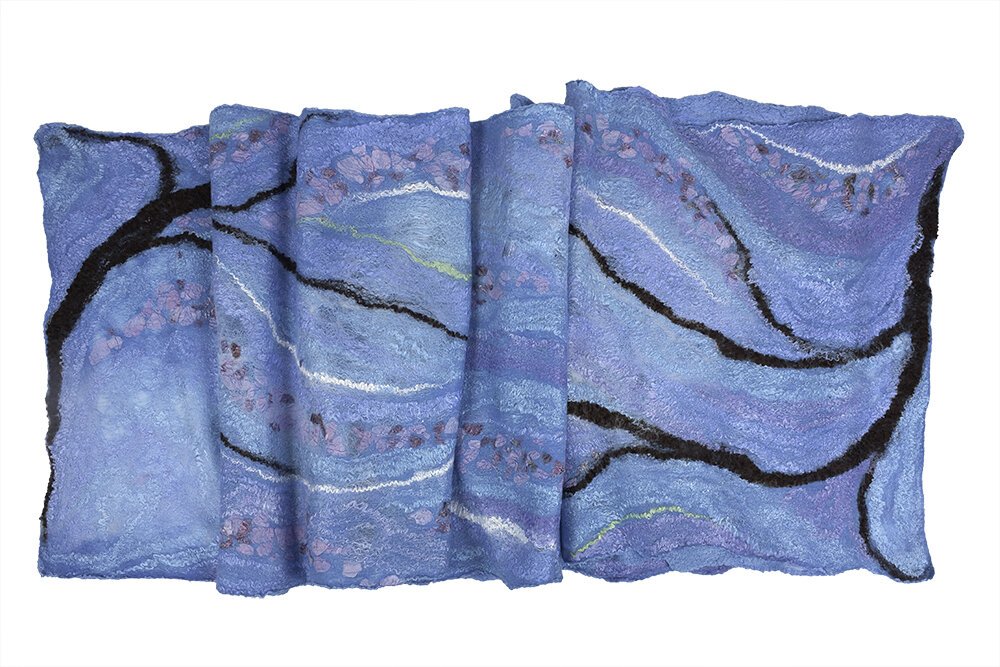 Felted Cherry Blossom Days Wrap - Sherri O Designs