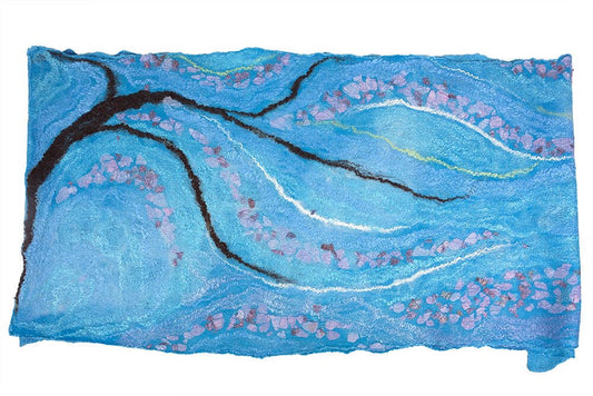 Felted Cherry Blossom Days Wrap - Sherri O Designs