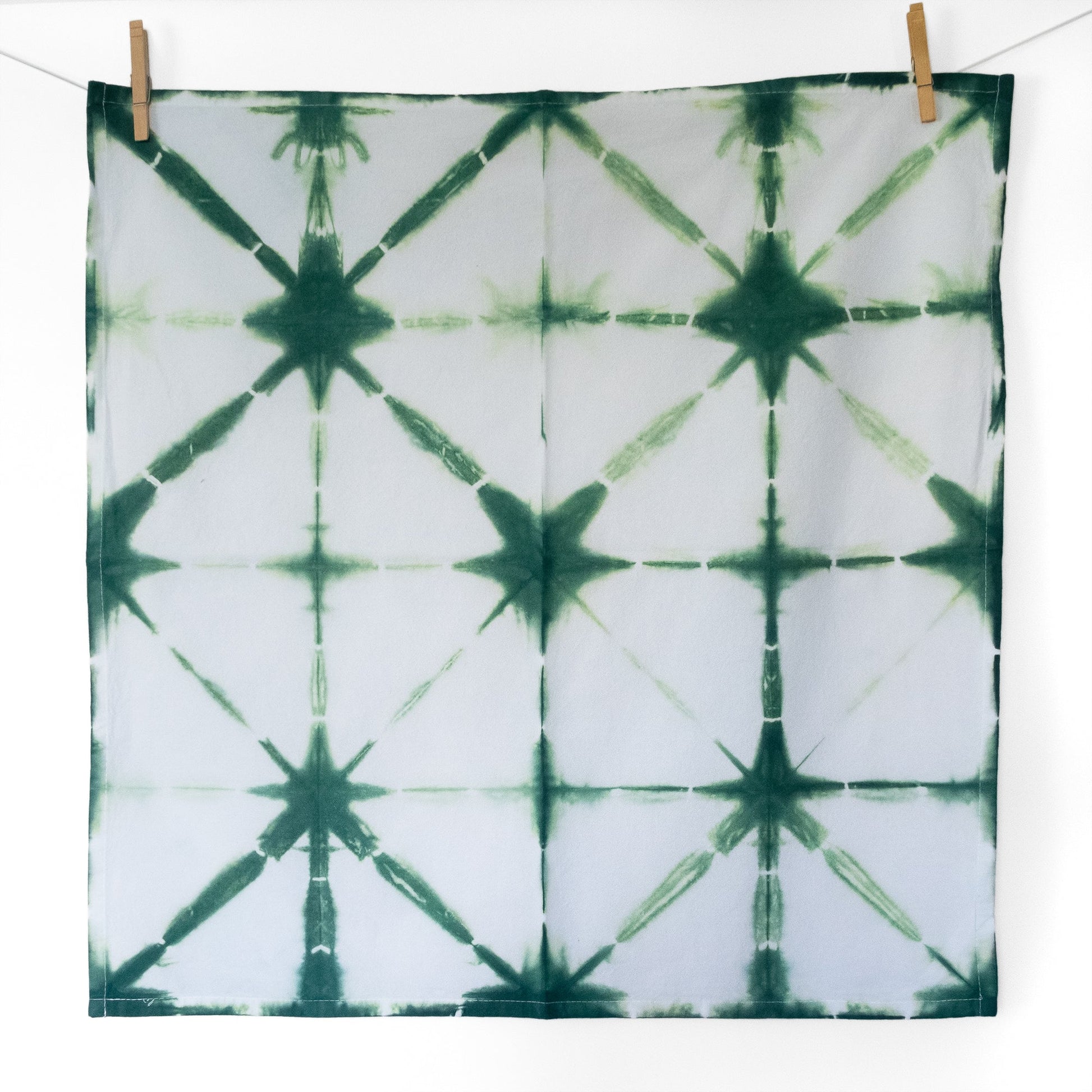 Forest Green Shibori Flour Sack Tea Towels - Sherri O Designs