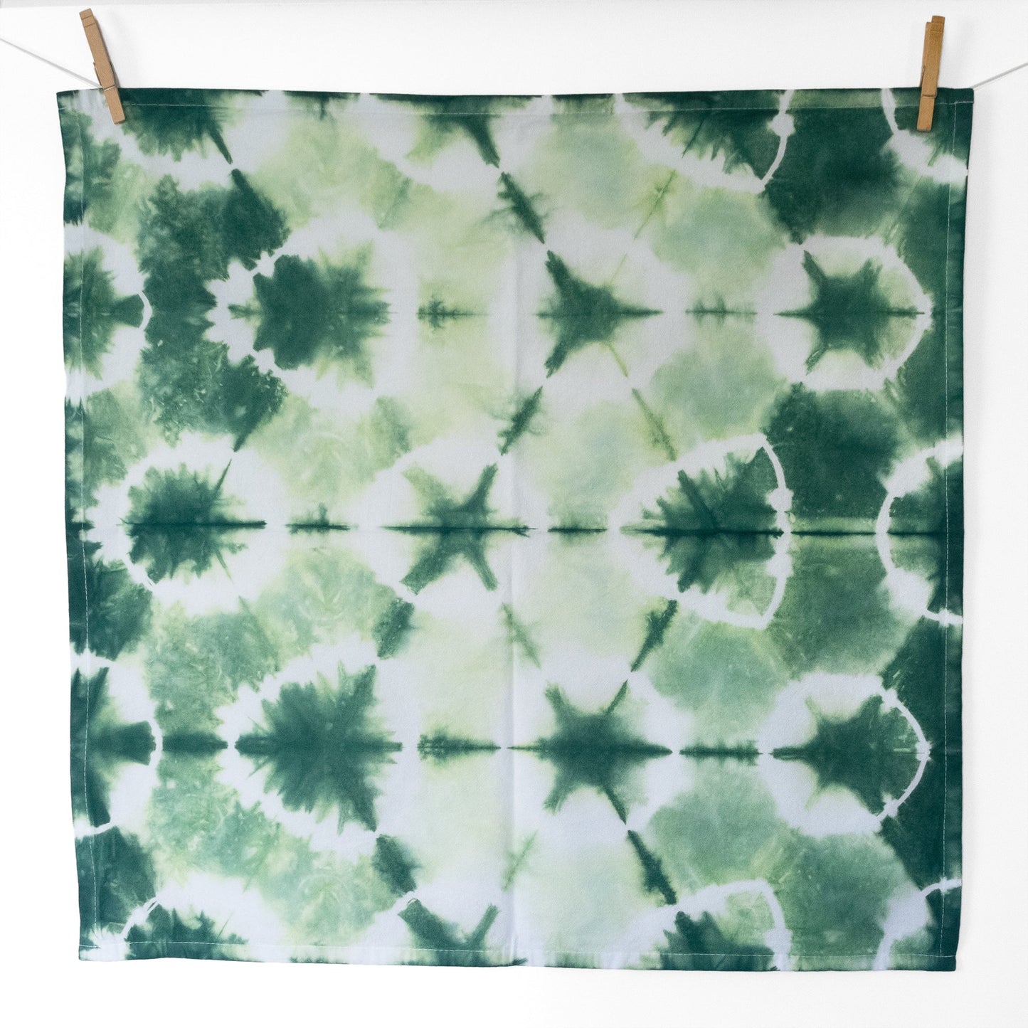 Forest Green Shibori Flour Sack Tea Towels - Sherri O Designs