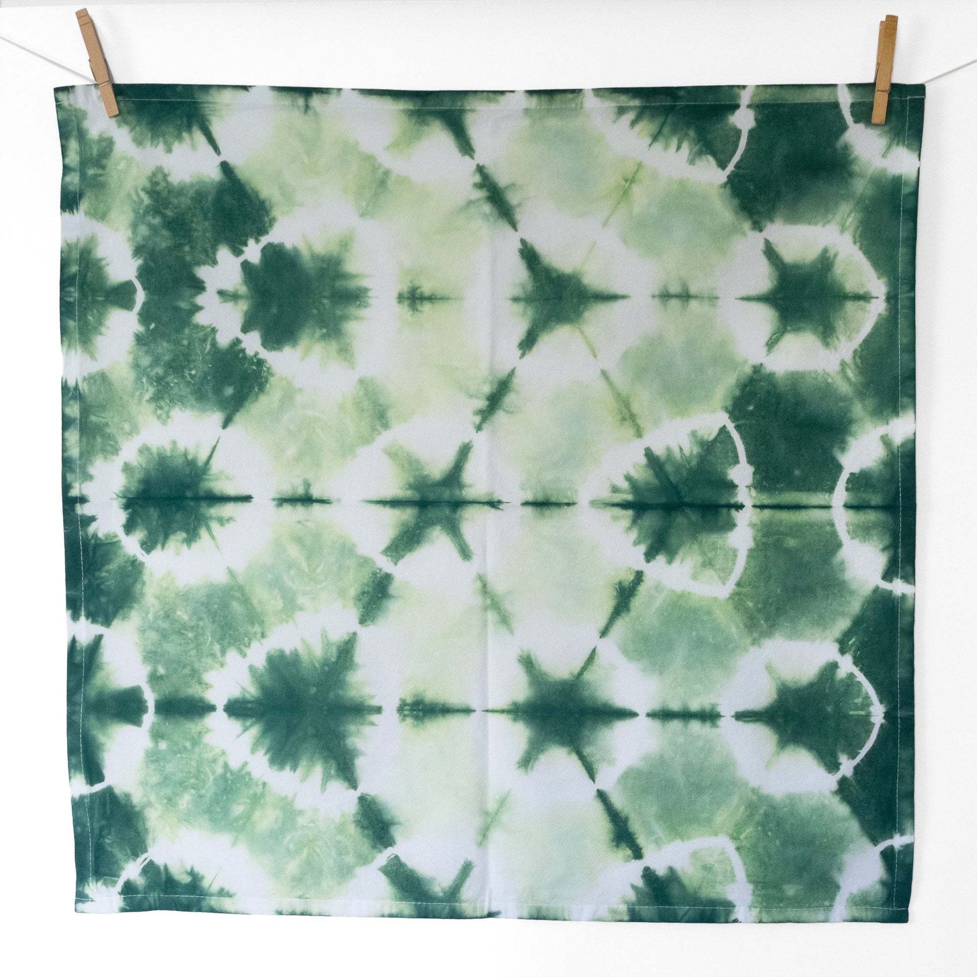 Forest Green Shibori Flour Sack Tea Towels - Sherri O Designs