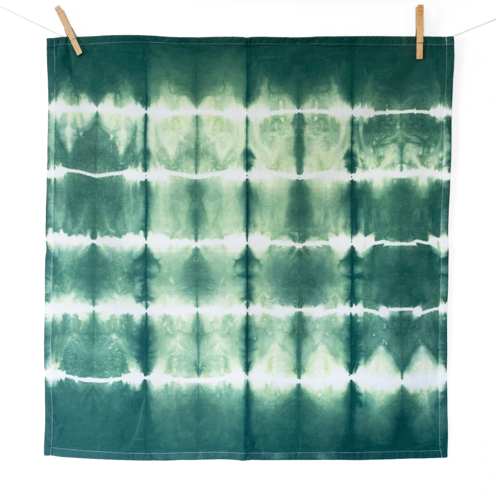 Forest Green Shibori Flour Sack Tea Towels - Sherri O Designs