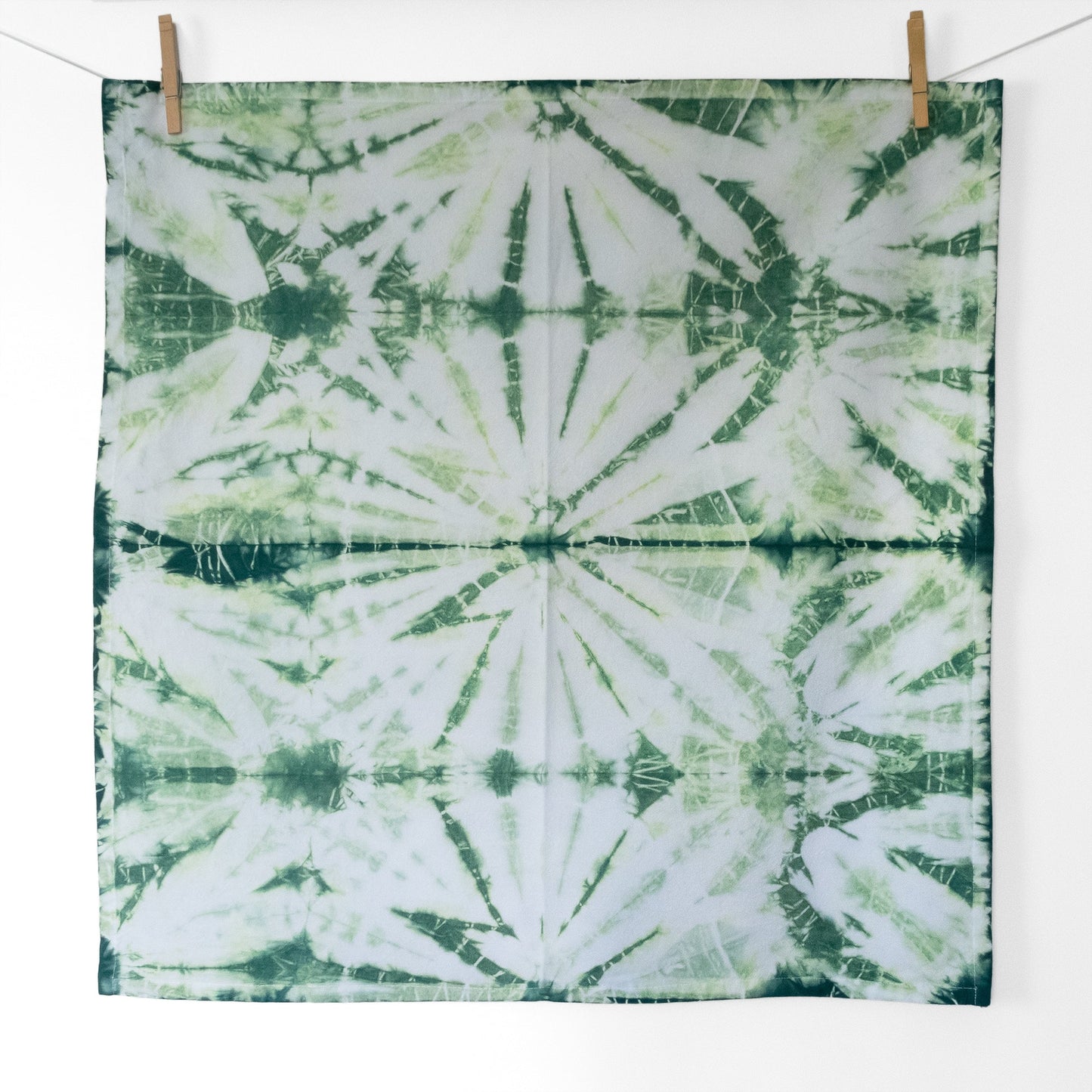 Forest Green Shibori Flour Sack Tea Towels - Sherri O Designs