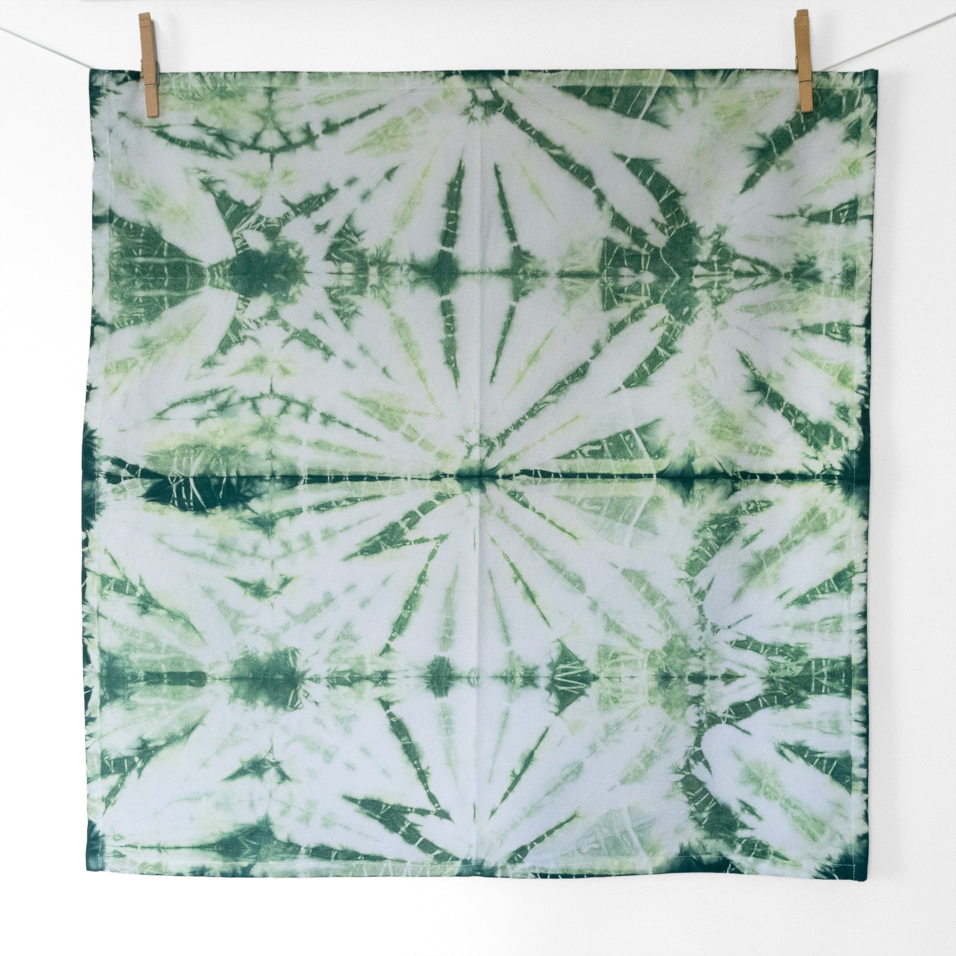 Forest Green Shibori Flour Sack Tea Towels - Sherri O Designs