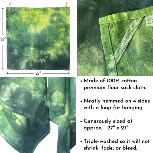 Green Flour Sack Tea Towels - Sherri O Designs