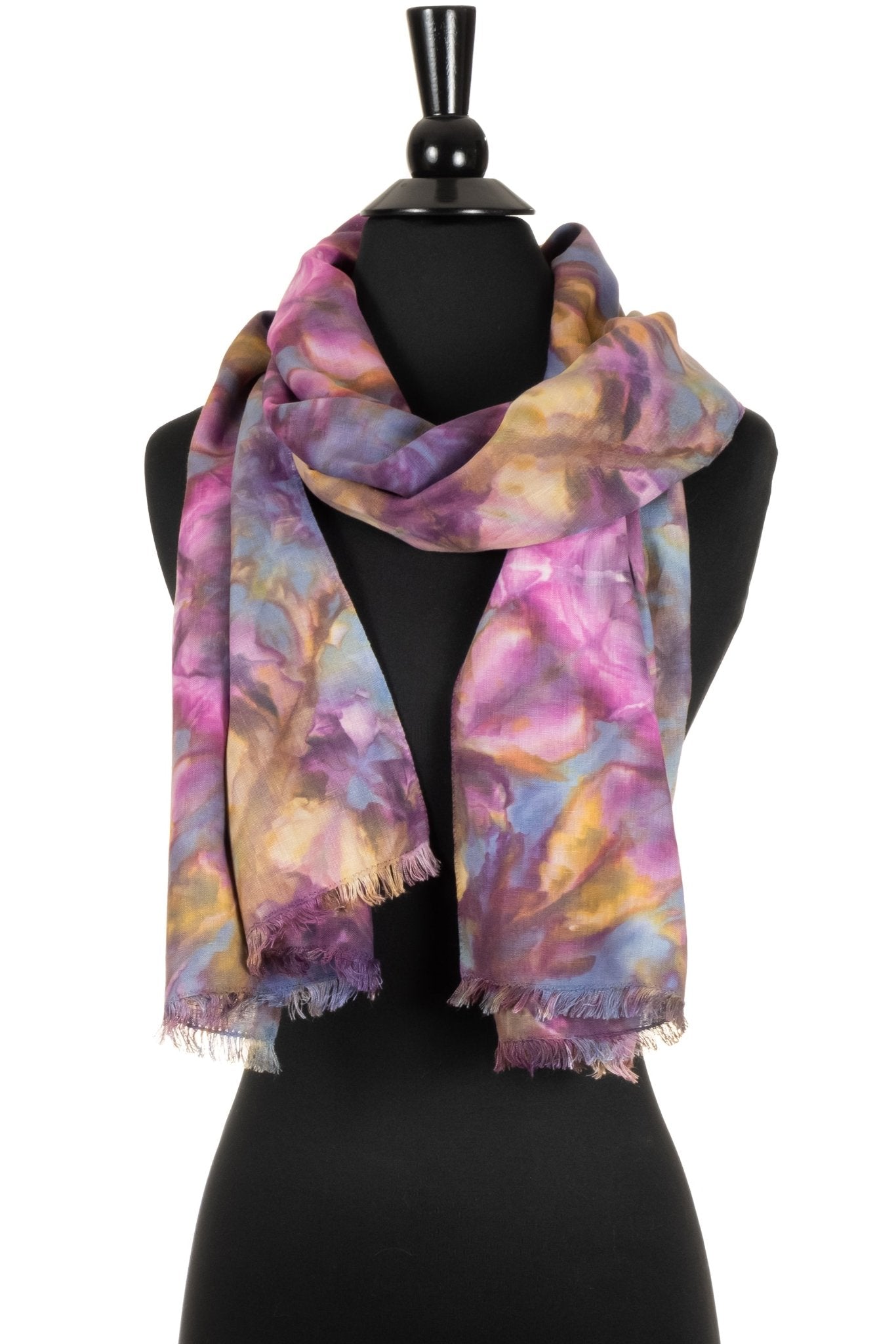 Ice Dyed Lightweight Linen Scarf - Sherri O Designs