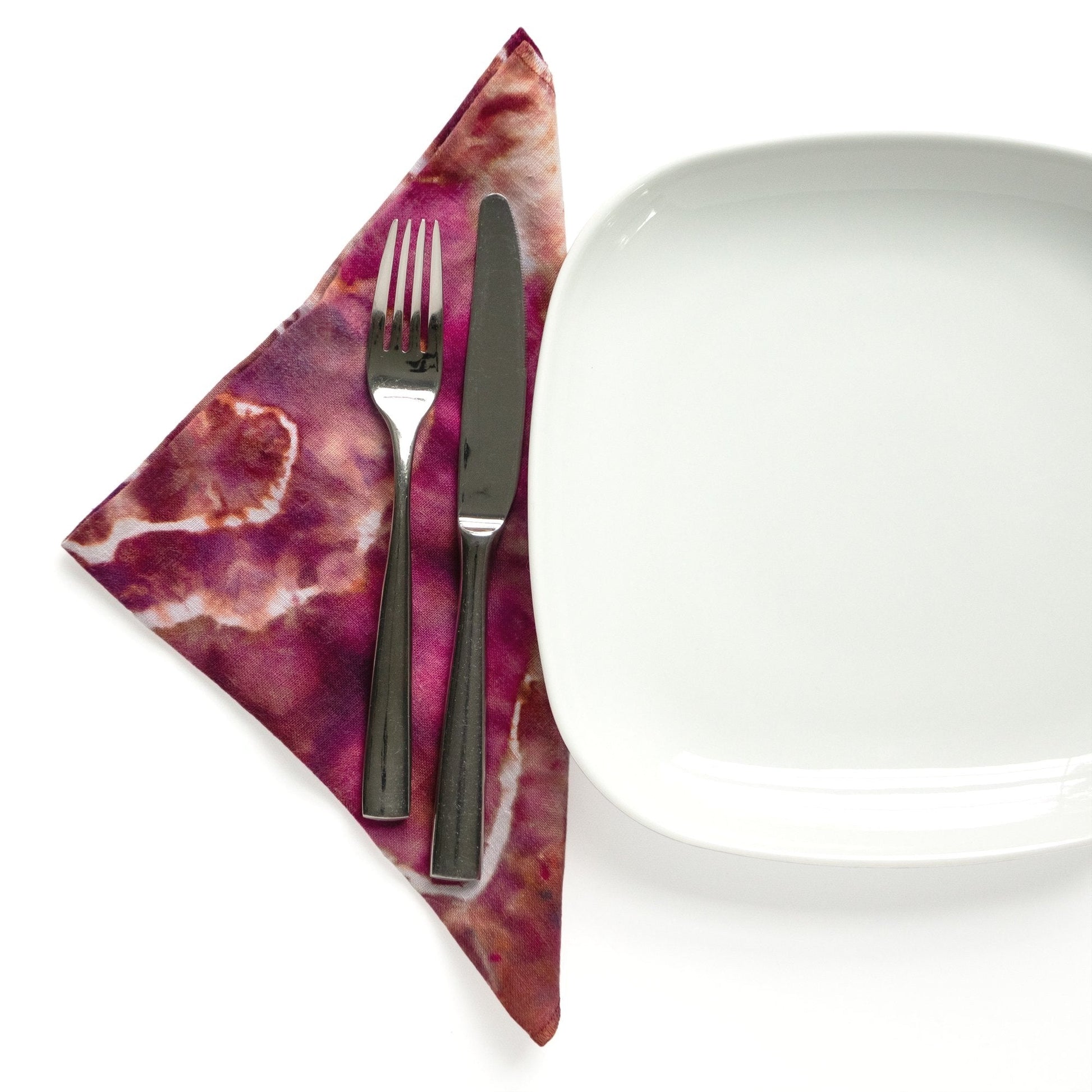 Linen Napkins in Reds and Oranges - Sherri O Designs