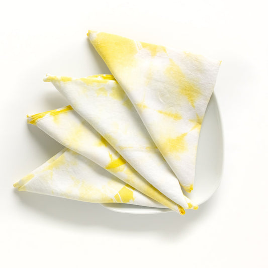 Linen Shibori-dyed Napkins, Set of 4 - Sherri O Designs