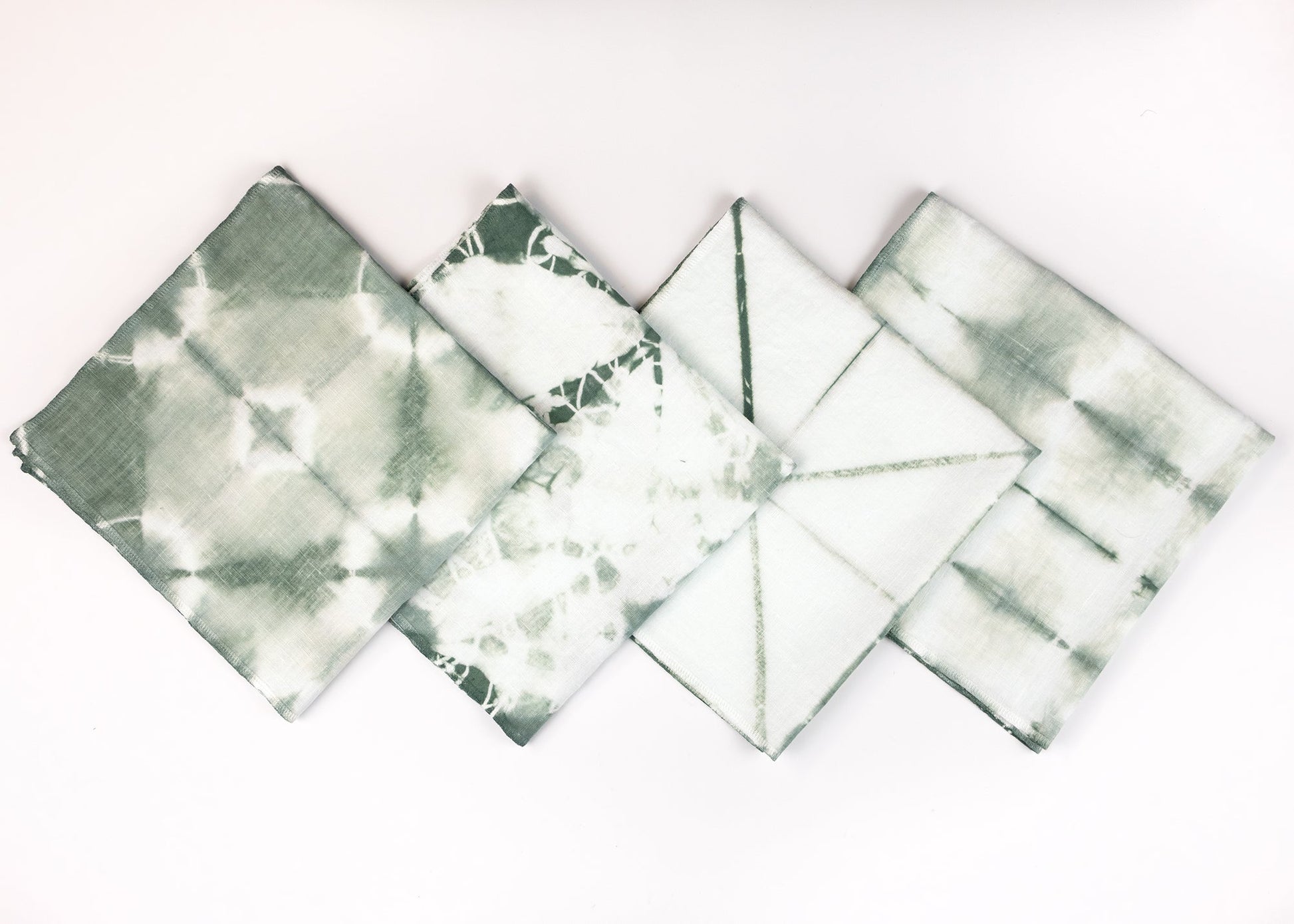 Linen Shibori-dyed Napkins, Set of 4 - Sherri O Designs