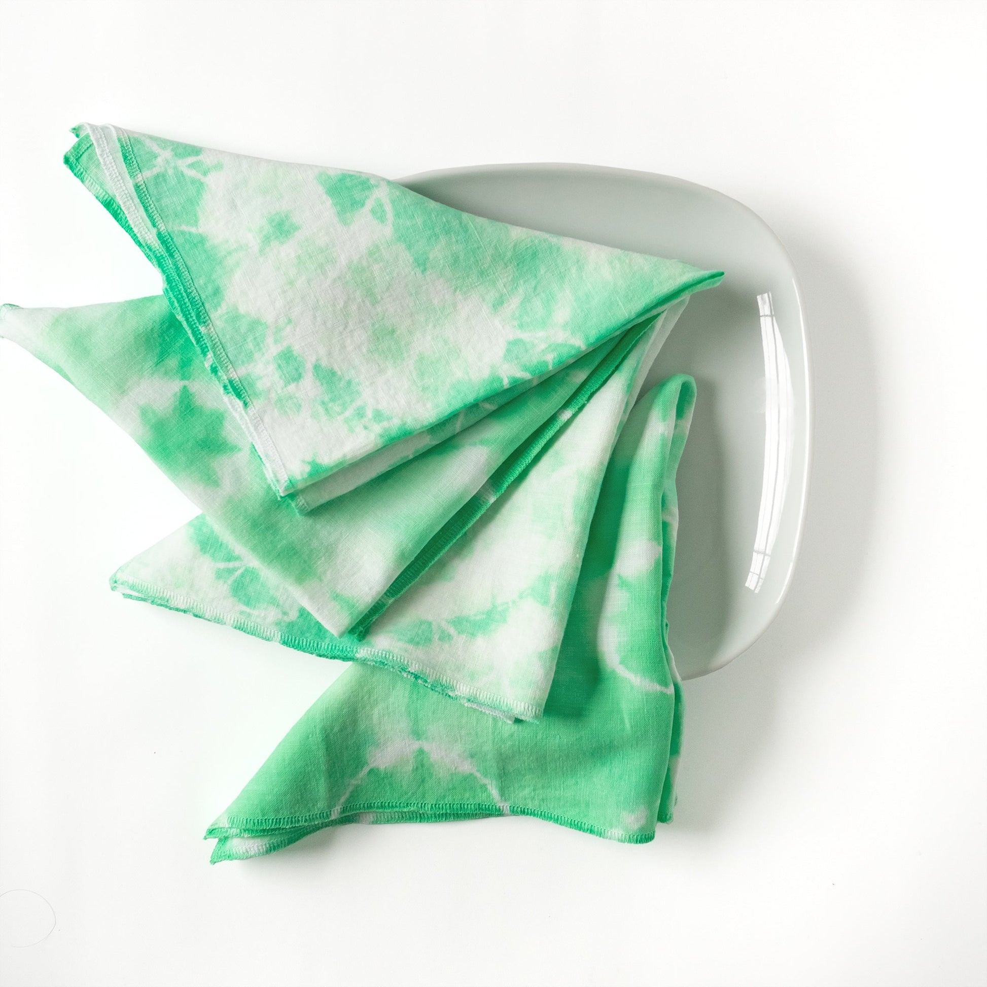 Linen Shibori-dyed Napkins, Set of 4 - Sherri O Designs
