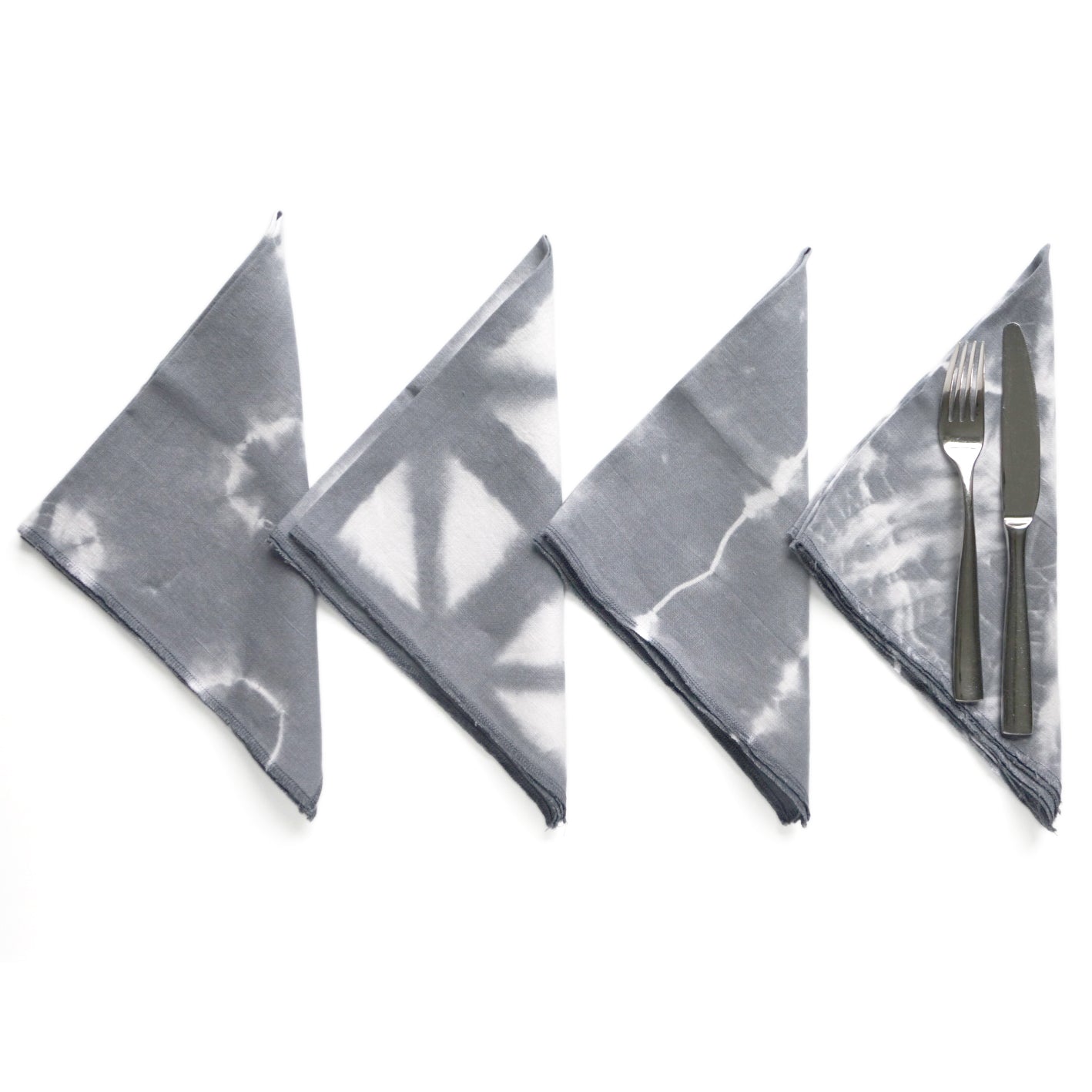 Linen Shibori-dyed Napkins, Set of 4 - Sherri O Designs
