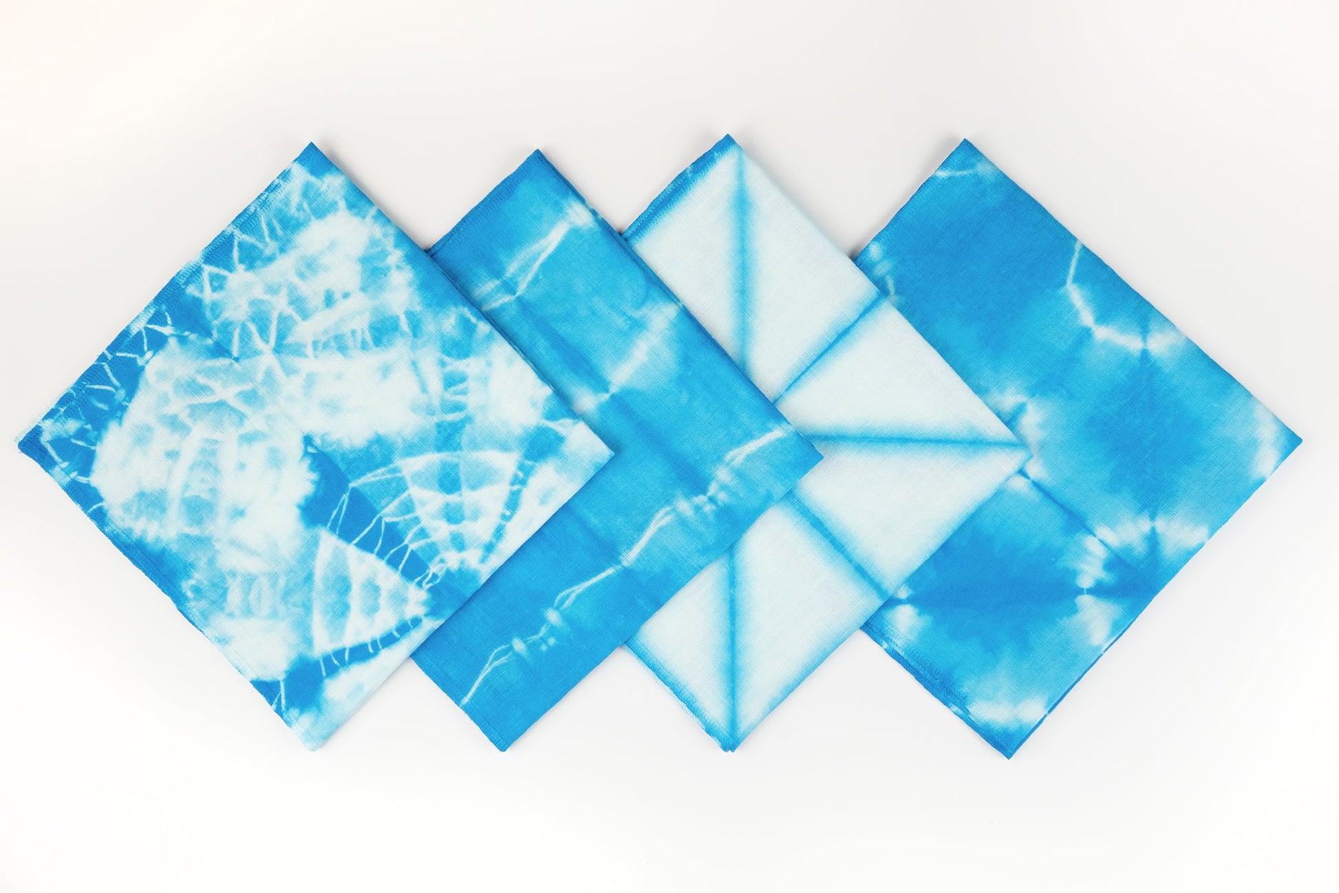 Linen Shibori-dyed Napkins, Set of 4 - Sherri O Designs