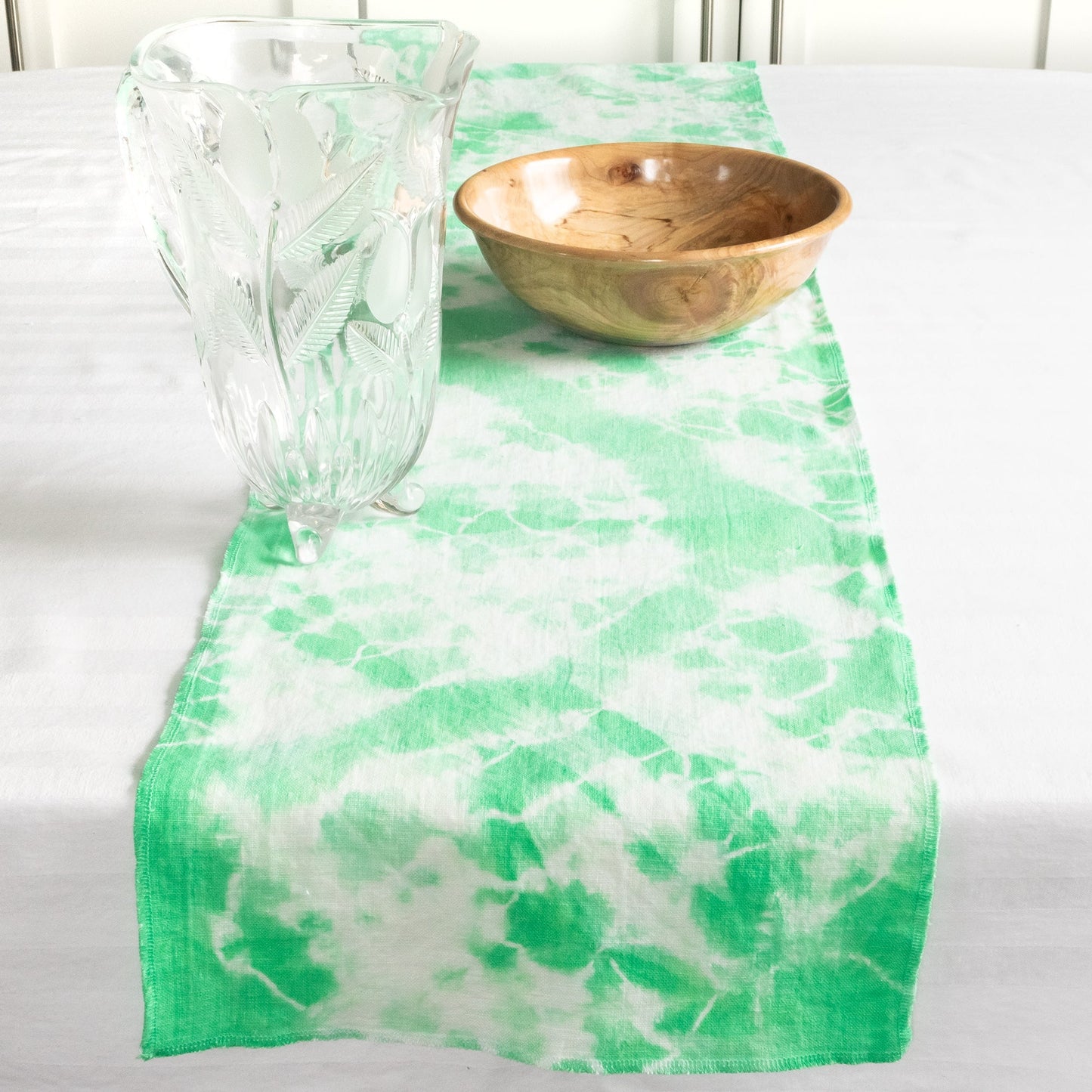 Linen Spiderweb Shibori Table Runner - Sherri O Designs