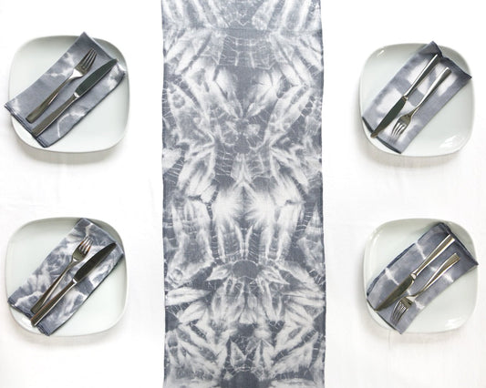 Linen Spiderweb Shibori Table Runner - Sherri O Designs