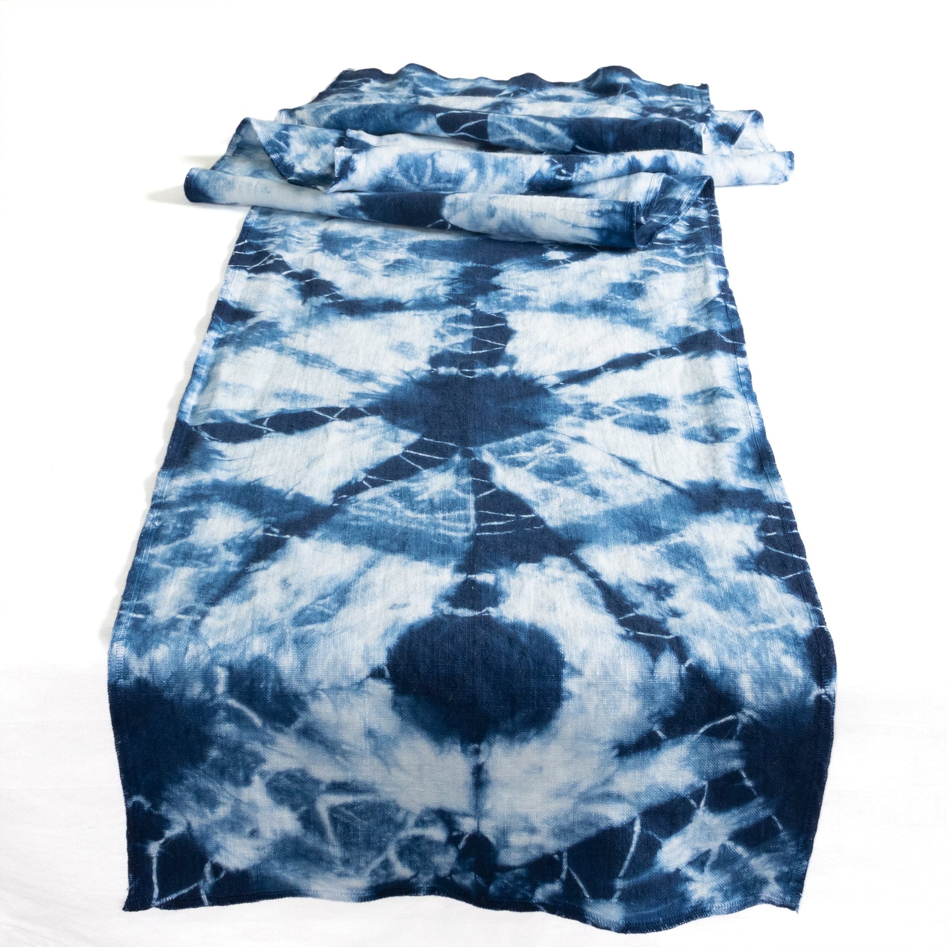 Linen Spiderweb Shibori Table Runner - Sherri O Designs
