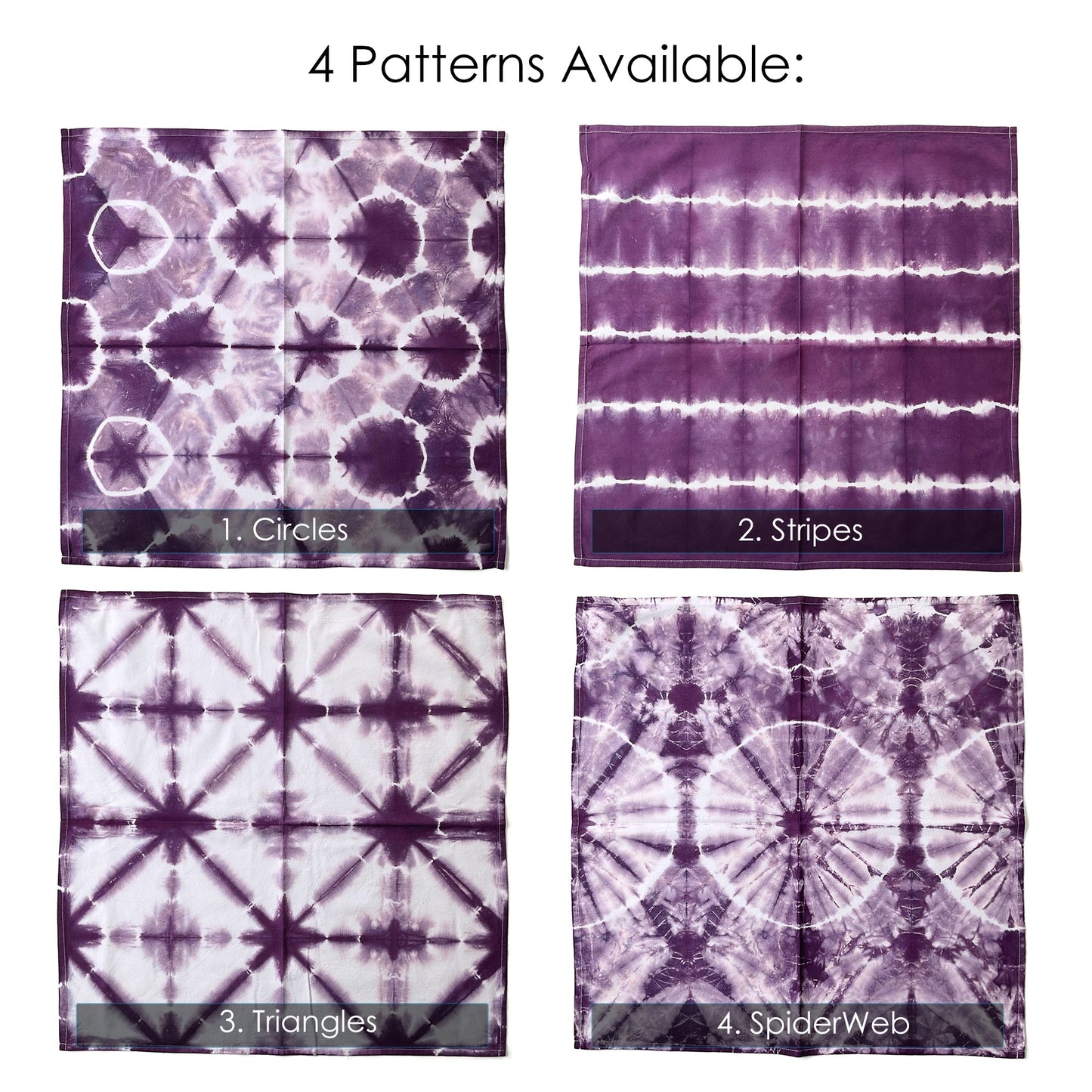 Purple Shibori Flour Sack Tea Towels - Sherri O Designs