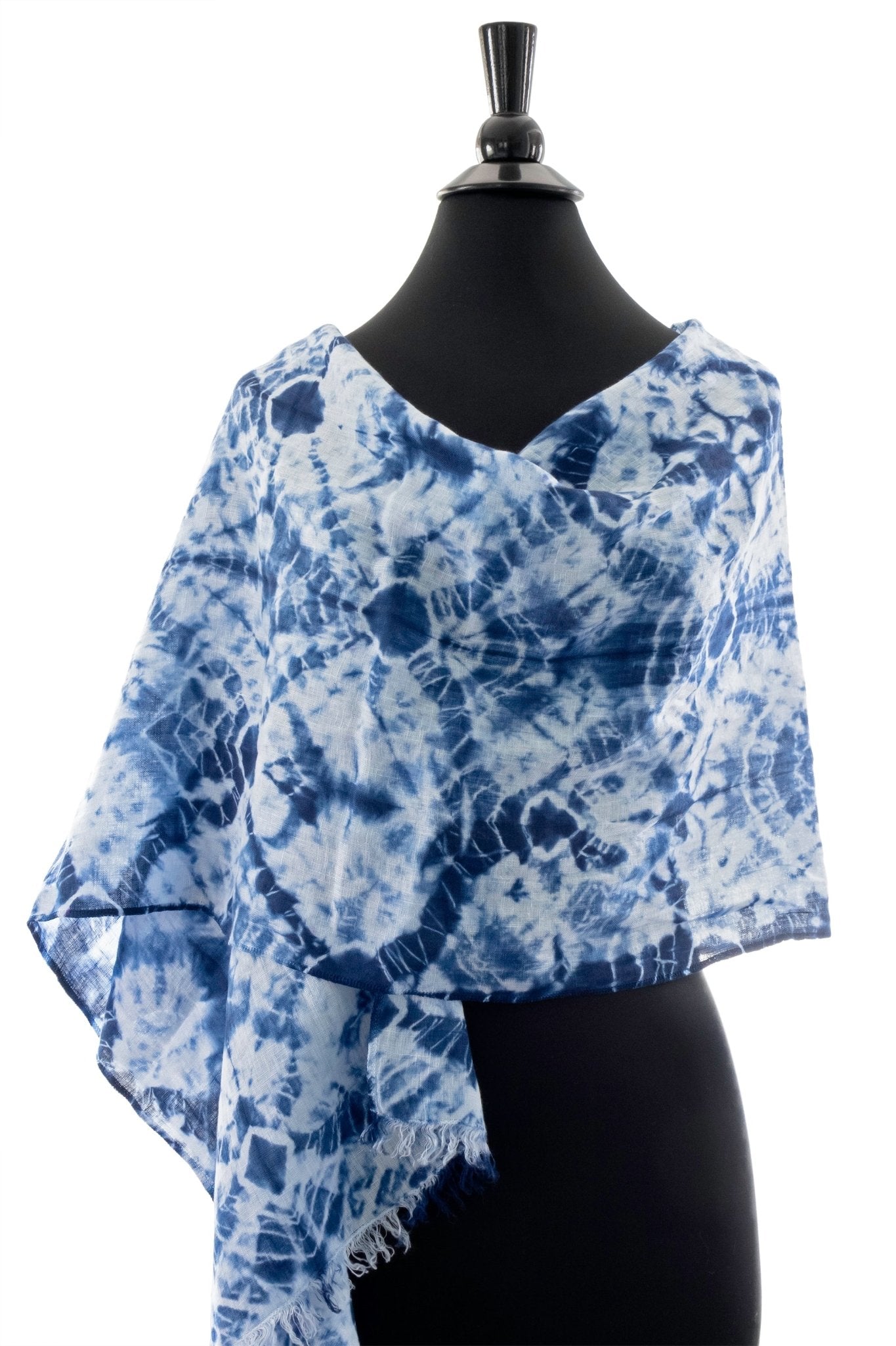 Shibori Dyed Lightweight Linen Scarf - Sherri O Designs