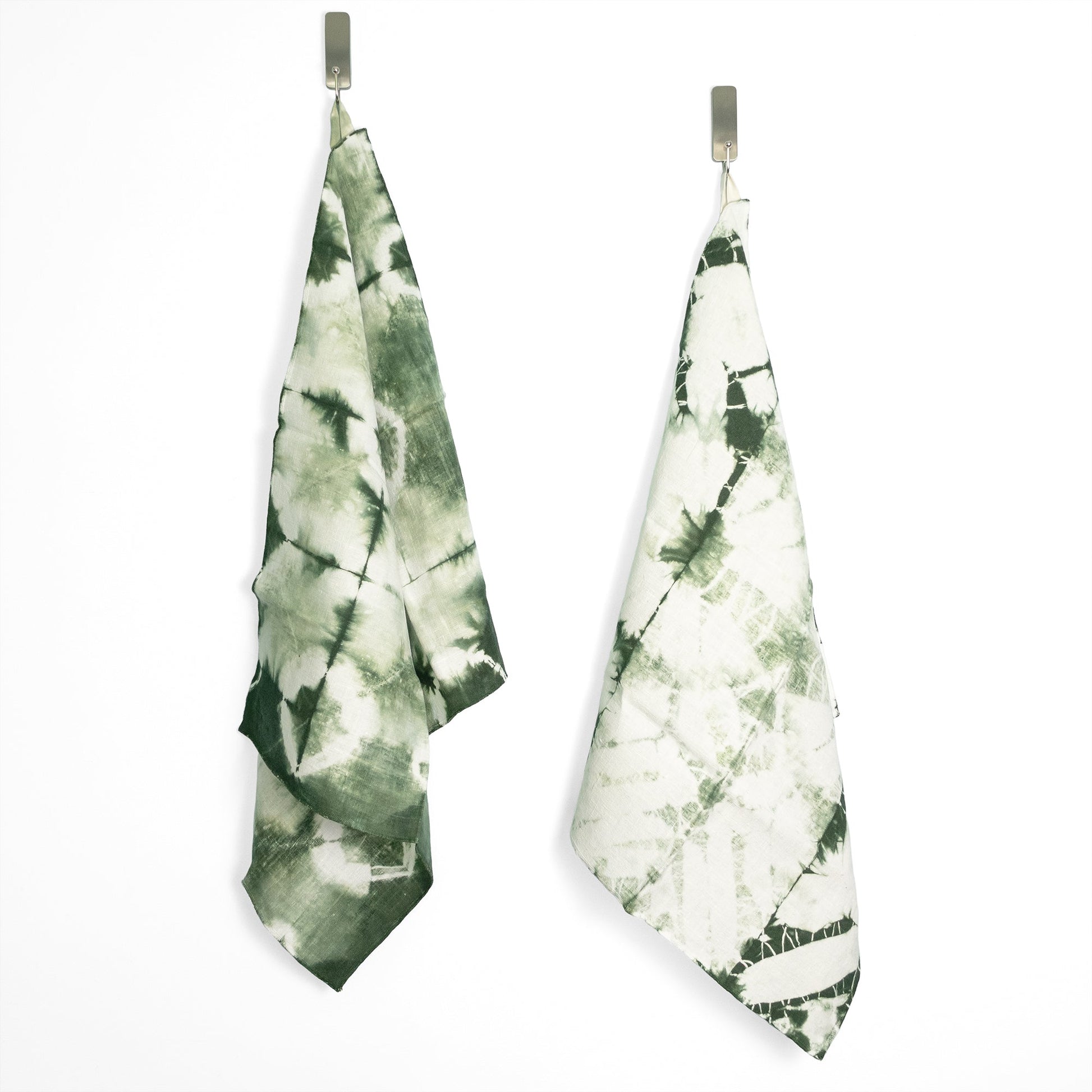 Shibori-Dyed Linen Tea Towels, Set of 2 - Sherri O Designs
