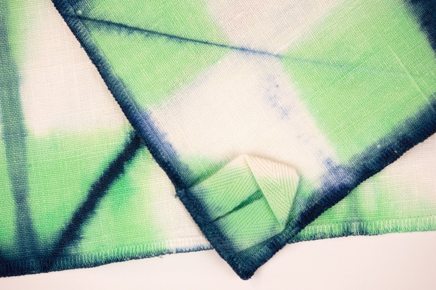 Shibori-Dyed Linen Tea Towels, Set of 2 - Sherri O Designs