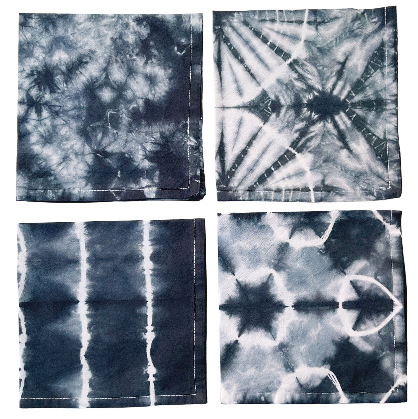 Shibori Tie Dye Flour Sack Napkins - Sherri O Designs