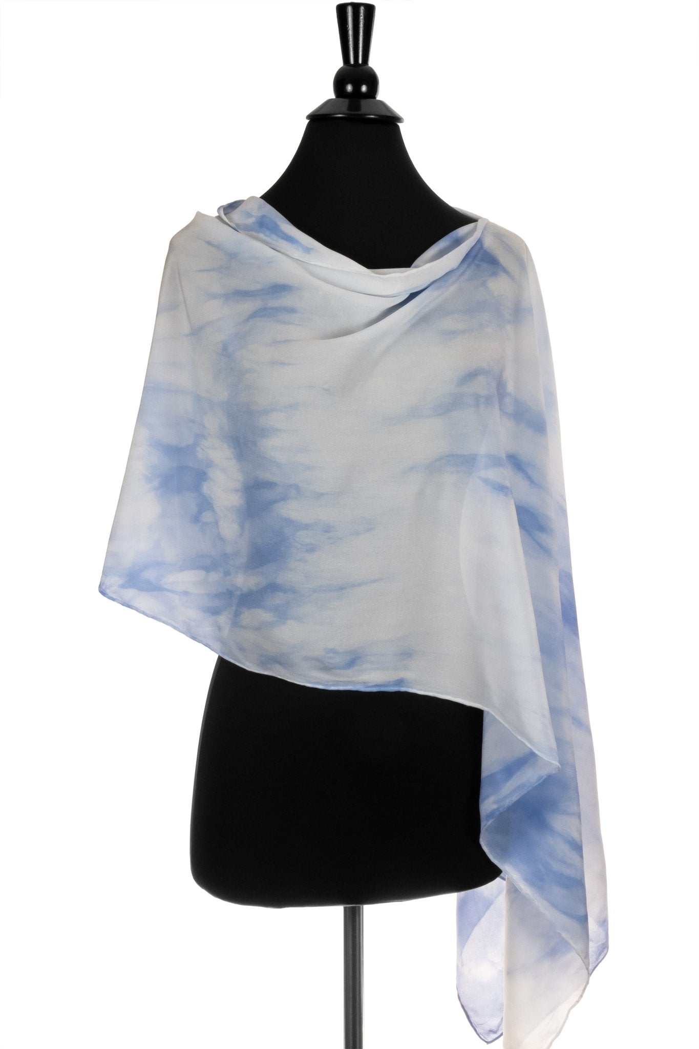 Silk 2-in-1 Drape in Light Blue and White - Sherri O Designs