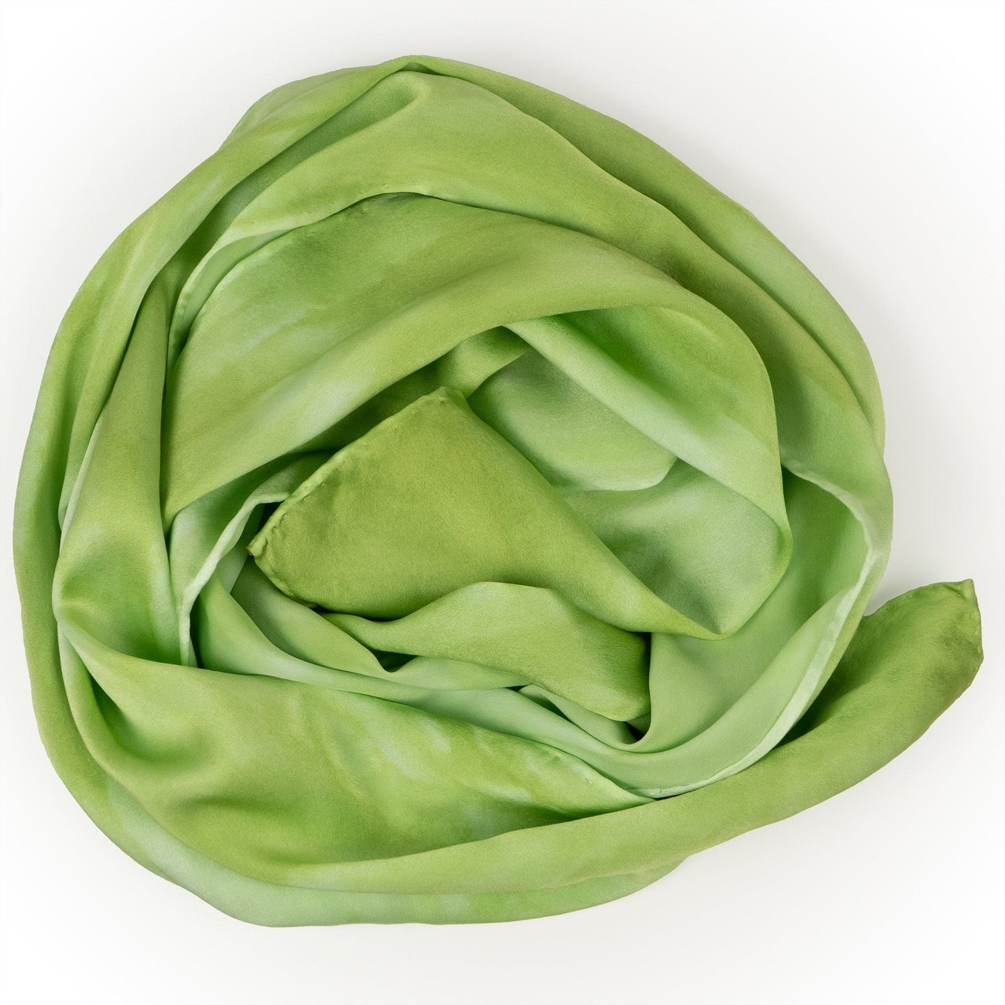 Spring Green Silk Charmeuse Scarf - Sherri O Designs