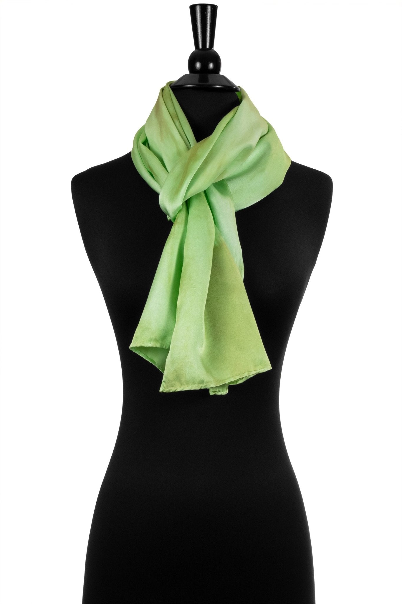 Spring Green Silk Charmeuse Scarf - Sherri O Designs