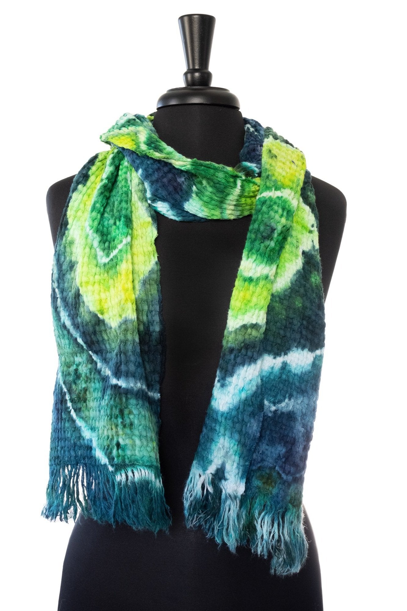 Tie Dye Waffle Weave Scarf - Sherri O Designs