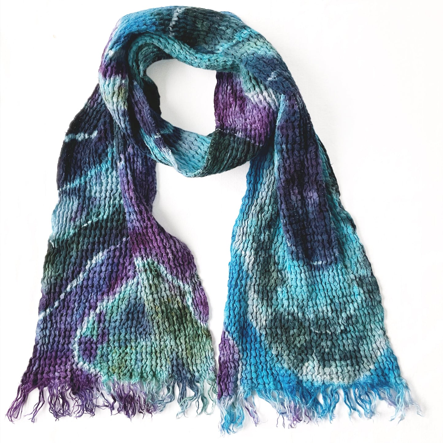 Tie Dye Waffle Weave Scarf - Sherri O Designs