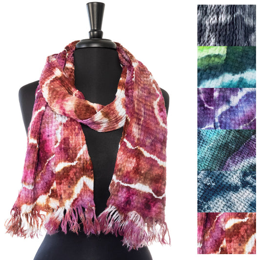 Tie Dye Waffle Weave Scarf - Sherri O Designs