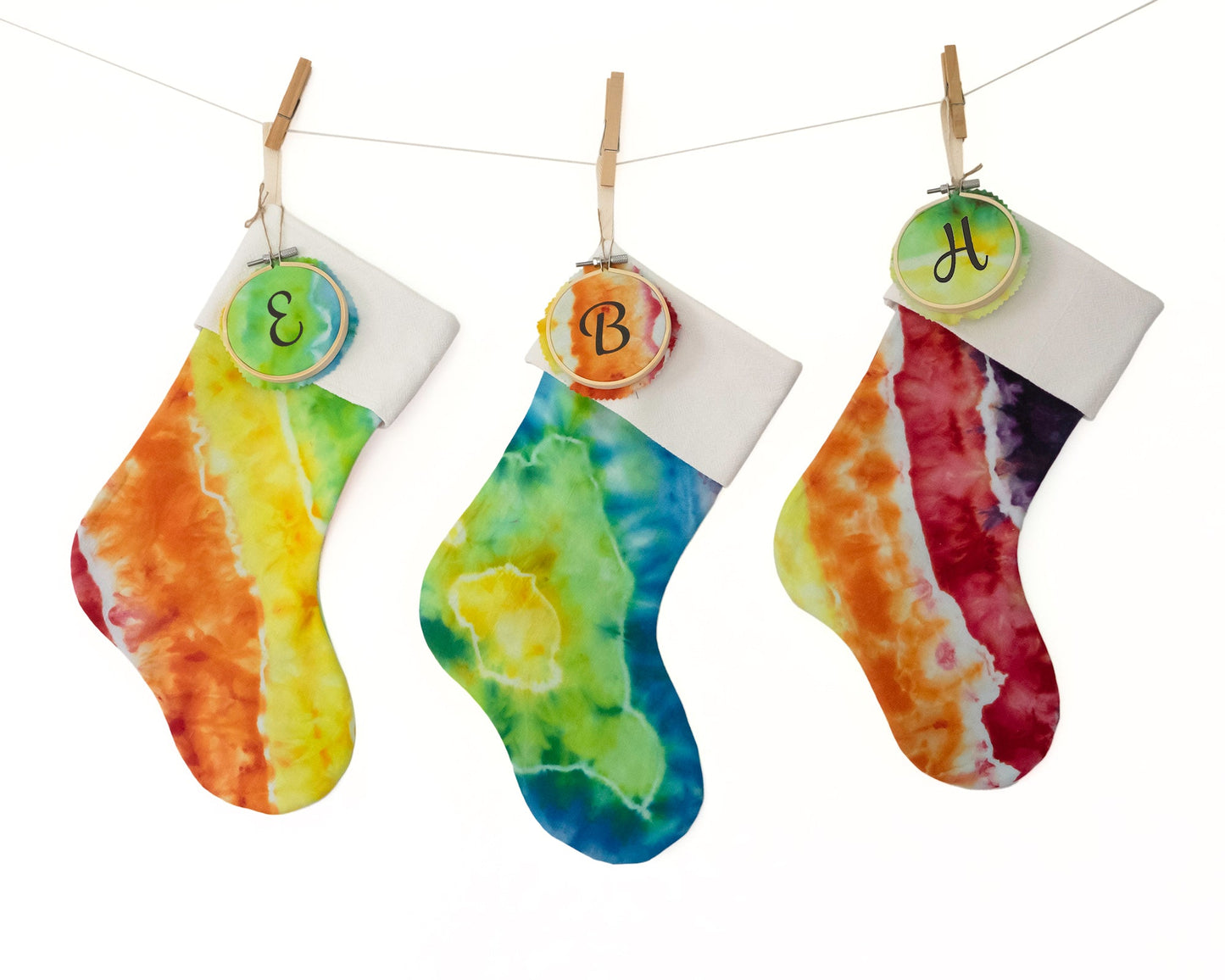 Tie Dyed Christmas Stocking - Sherri O Designs