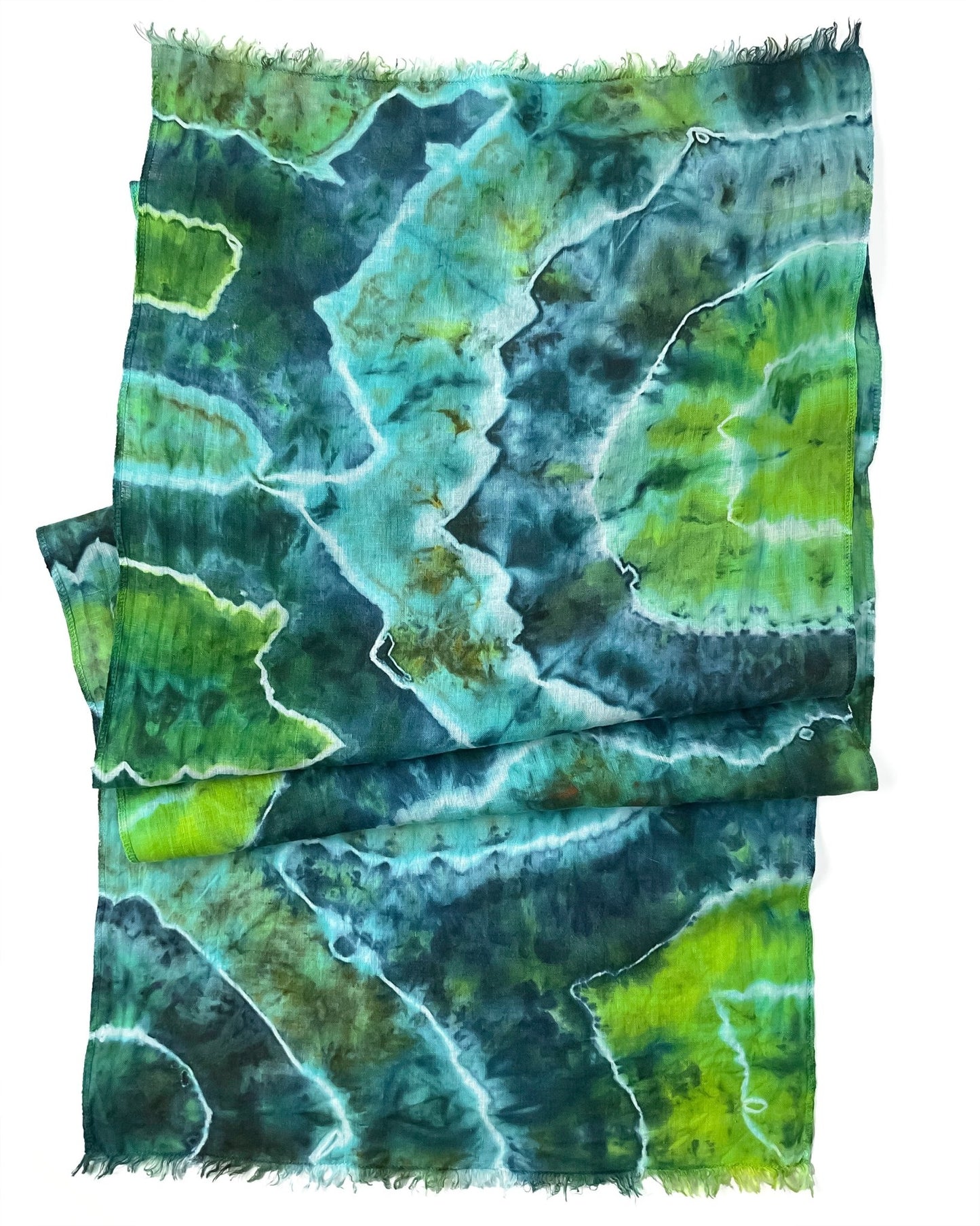 Tie Dyed Lightweight Linen Scarf - Sherri O Designs