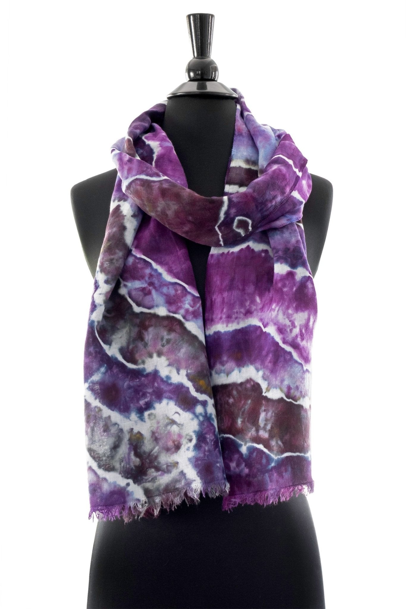 Tie Dyed Lightweight Linen Scarf - Sherri O Designs