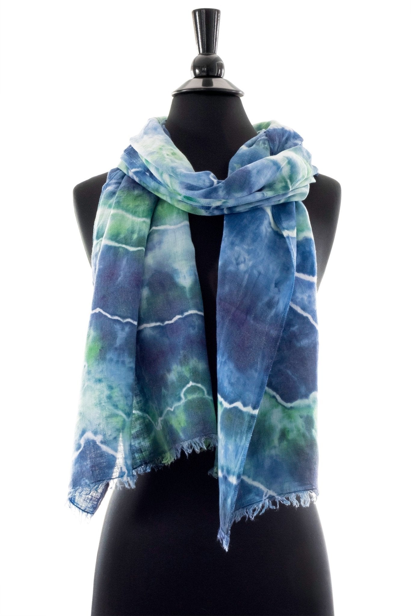 Tie Dyed Lightweight Linen Scarf - Sherri O Designs