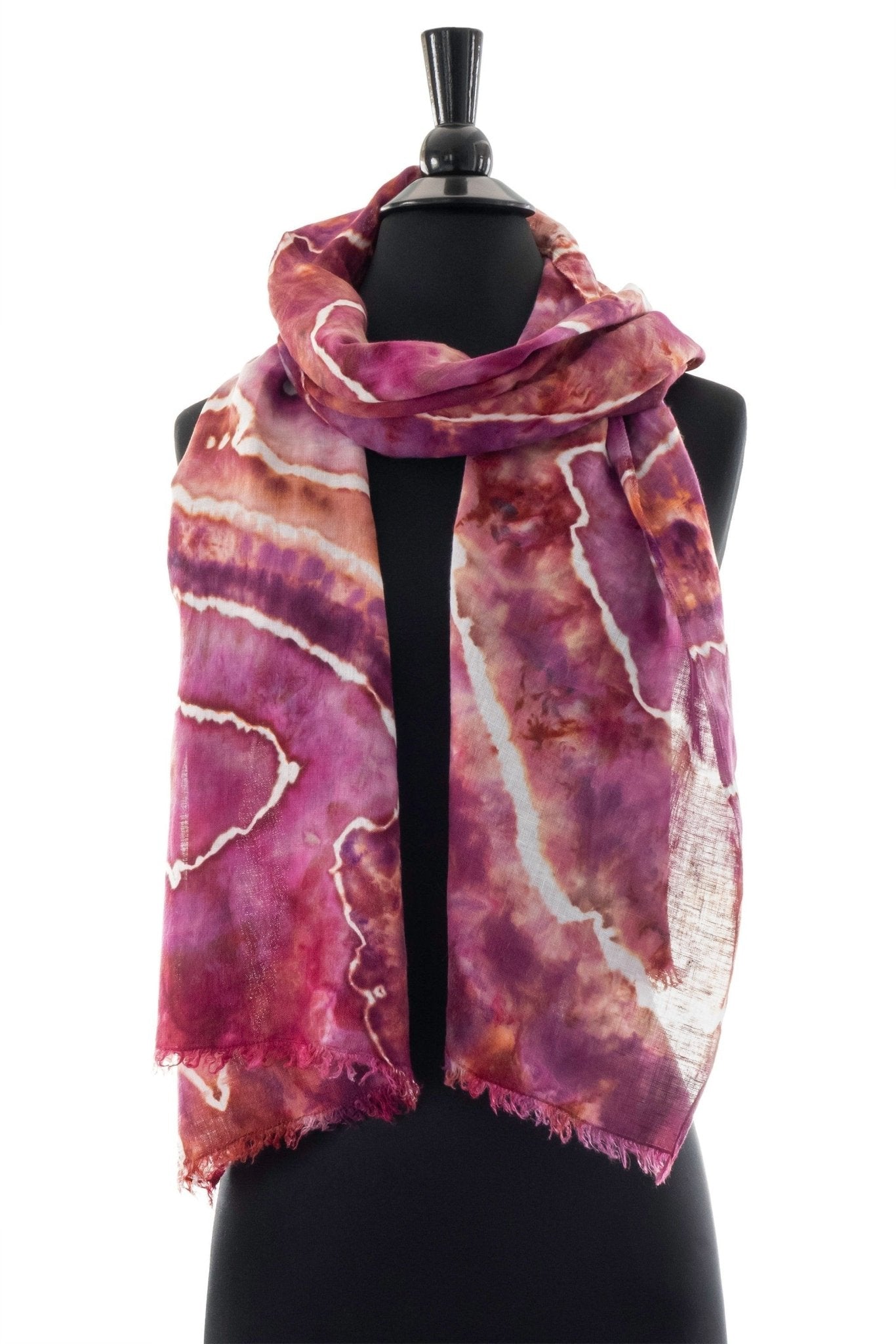 Tie Dyed Lightweight Linen Scarf - Sherri O Designs