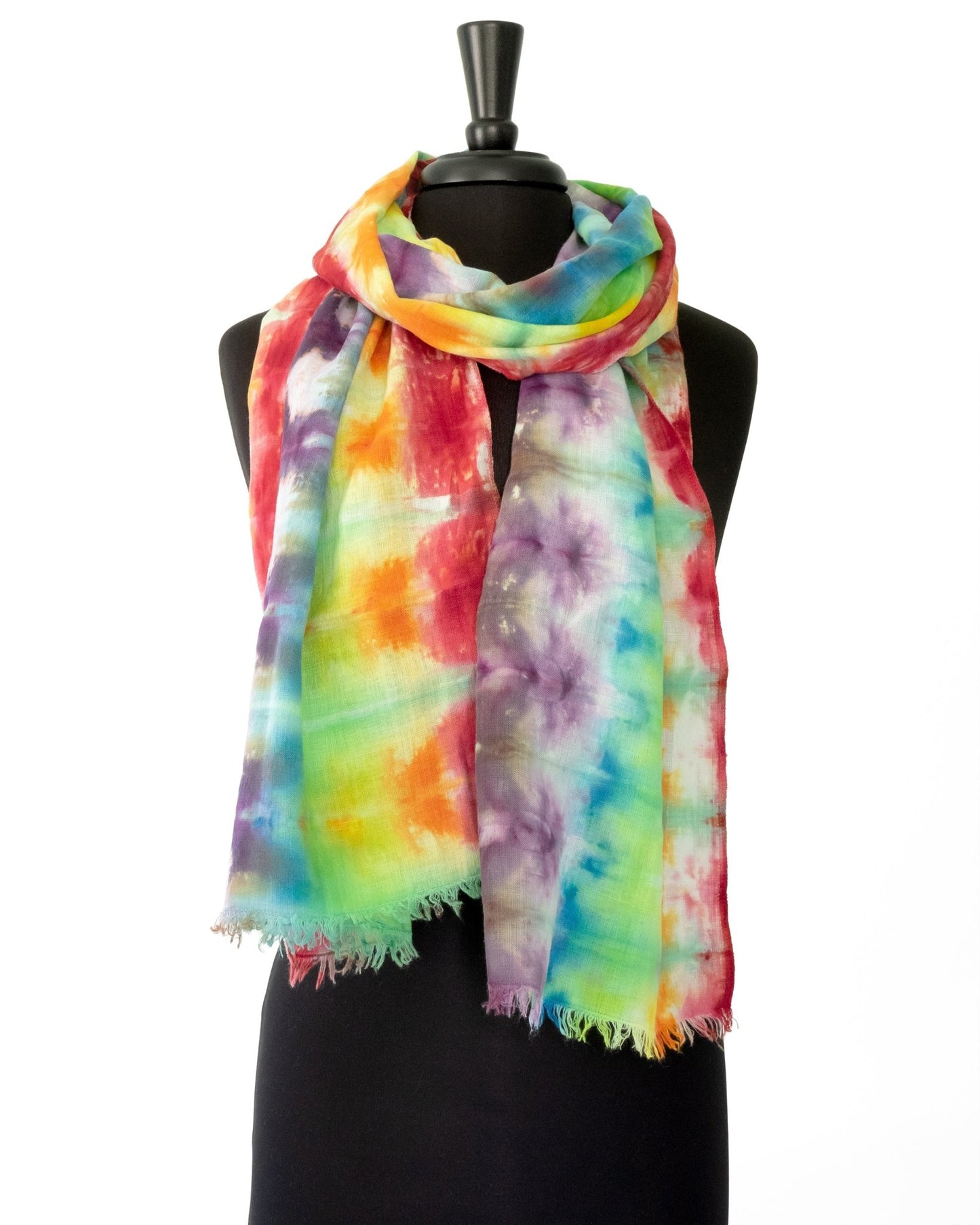 Tie Dyed Lightweight Linen Scarf - Sherri O Designs