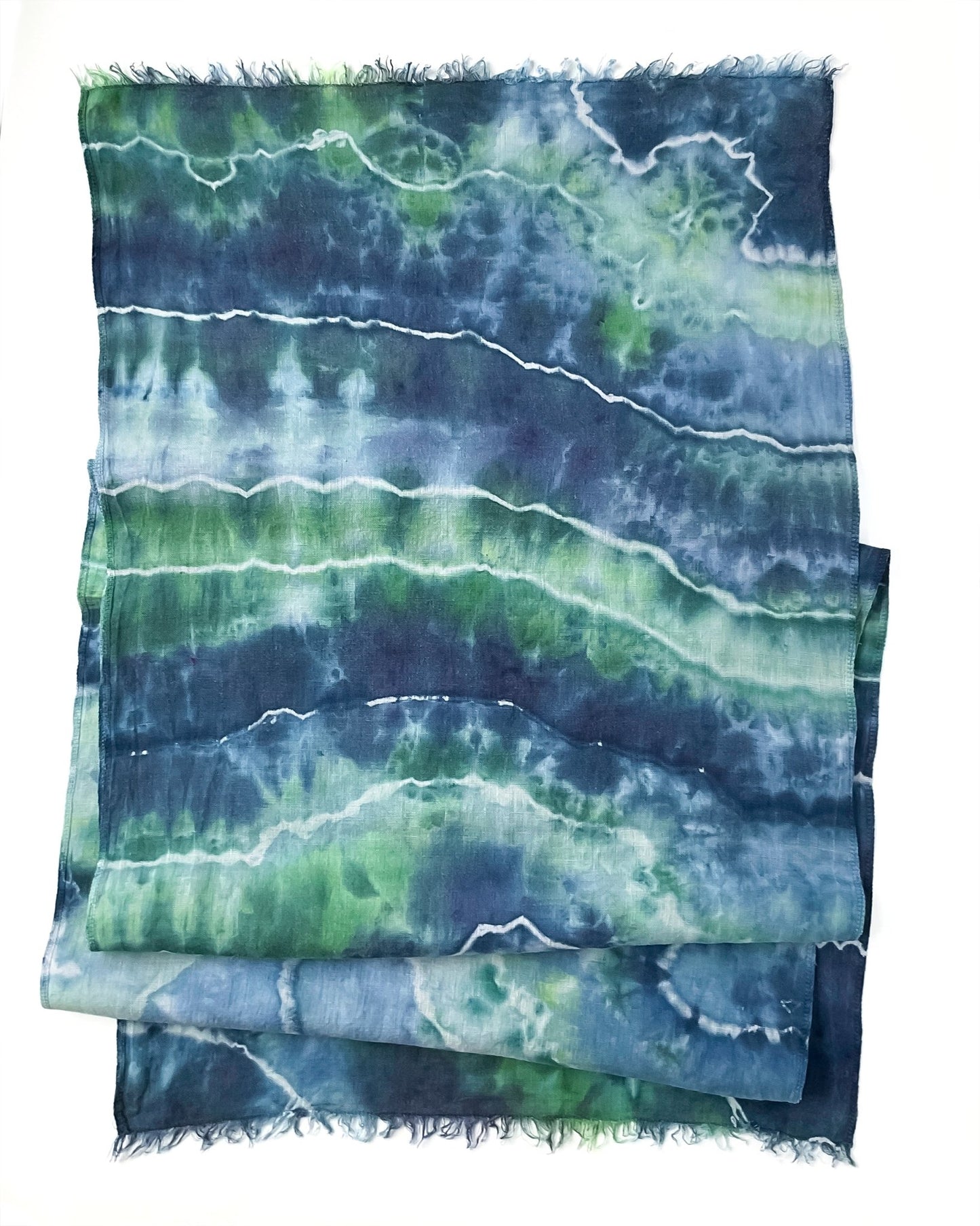 Tie Dyed Lightweight Linen Scarf - Sherri O Designs