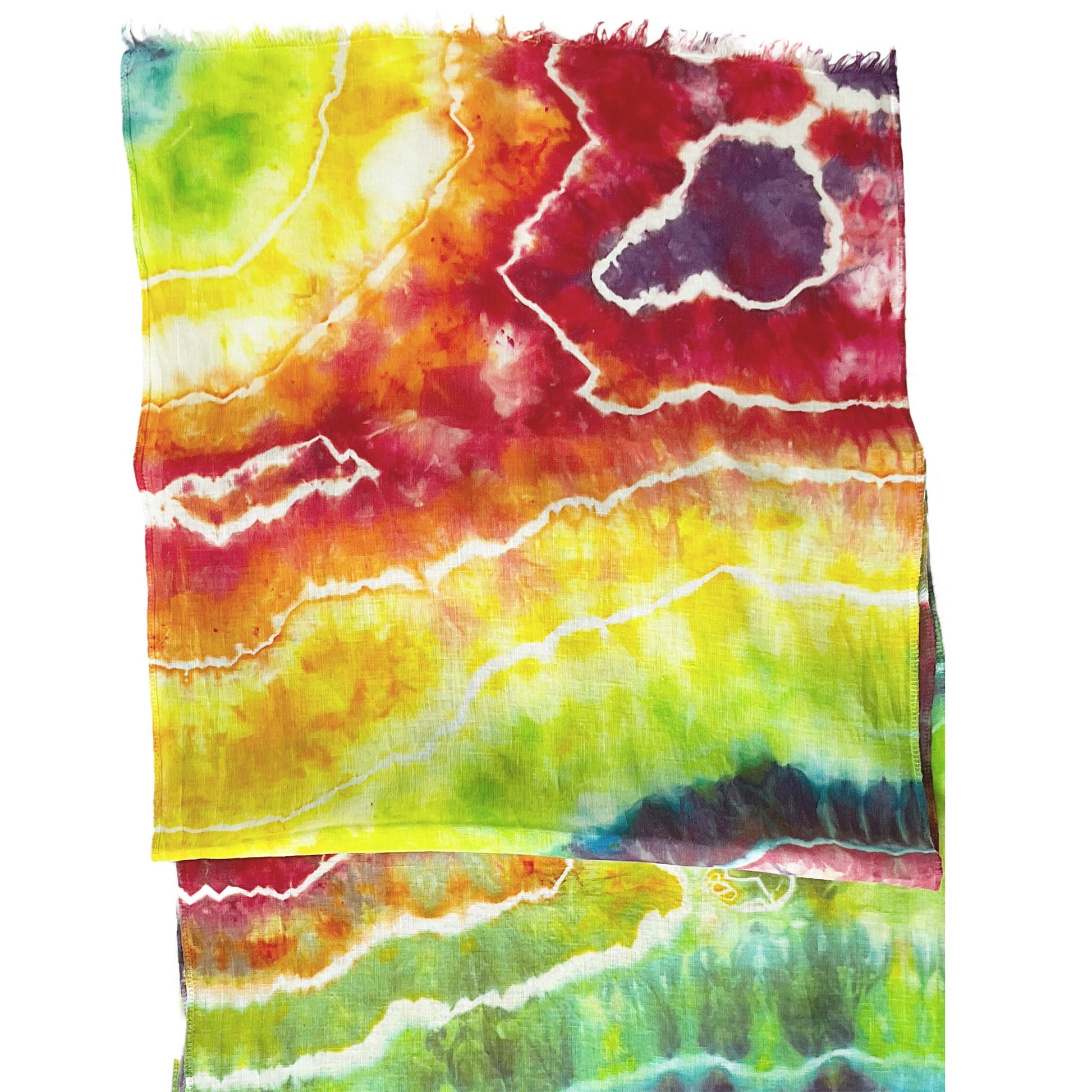 Tie Dyed Lightweight Linen Scarf - Sherri O Designs