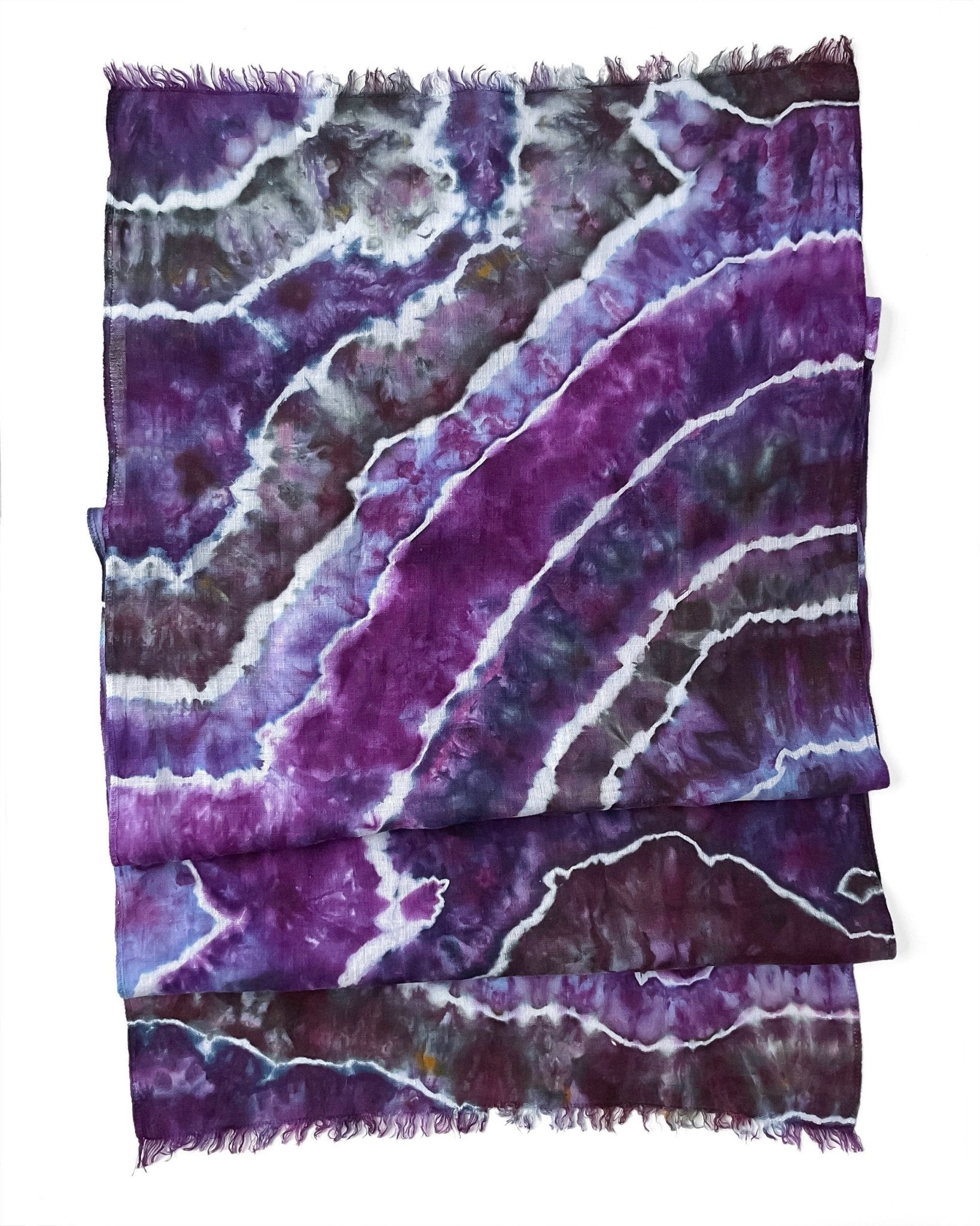 Tie Dyed Lightweight Linen Scarf - Sherri O Designs